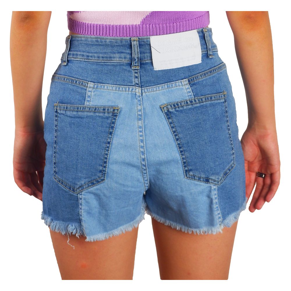 Chic Raw Hem Denim Shorts - ventzia
