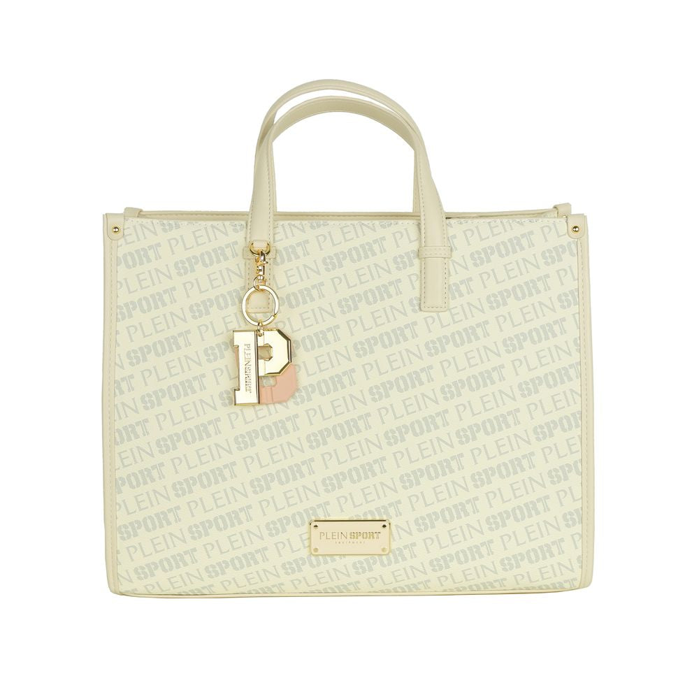 White Polyamide Women Shoulder Bag - ventzia