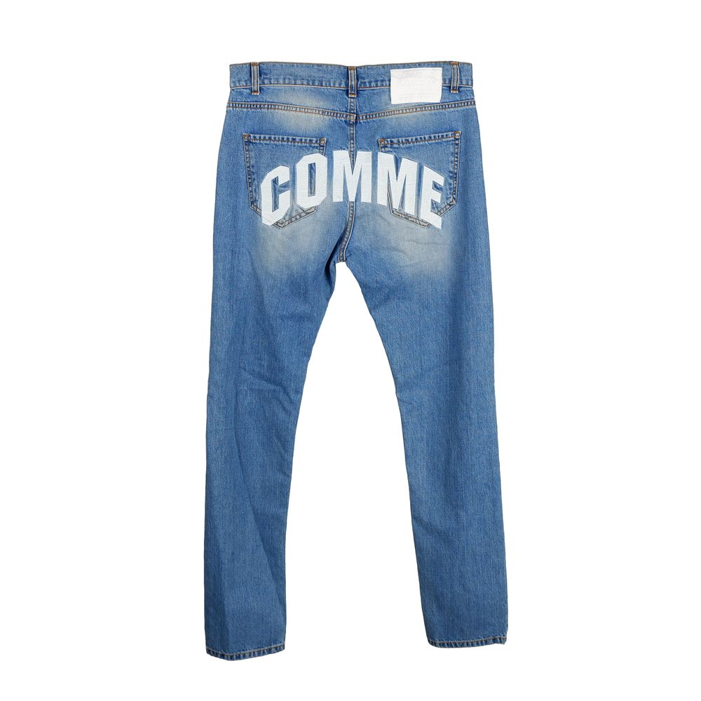 Blue Cotton Men's Jeans - ventzia