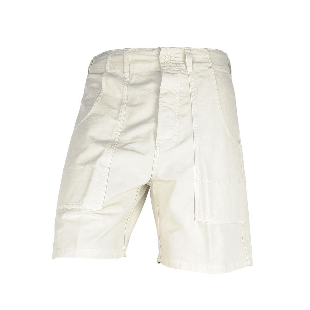 White Cotton Men's Bermuda Short - ventzia