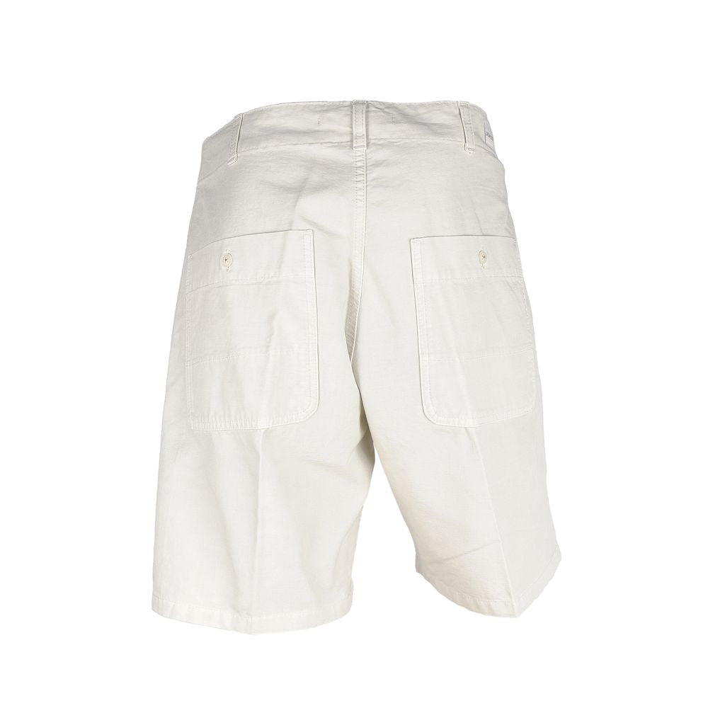 White Cotton Men's Bermuda Short - ventzia