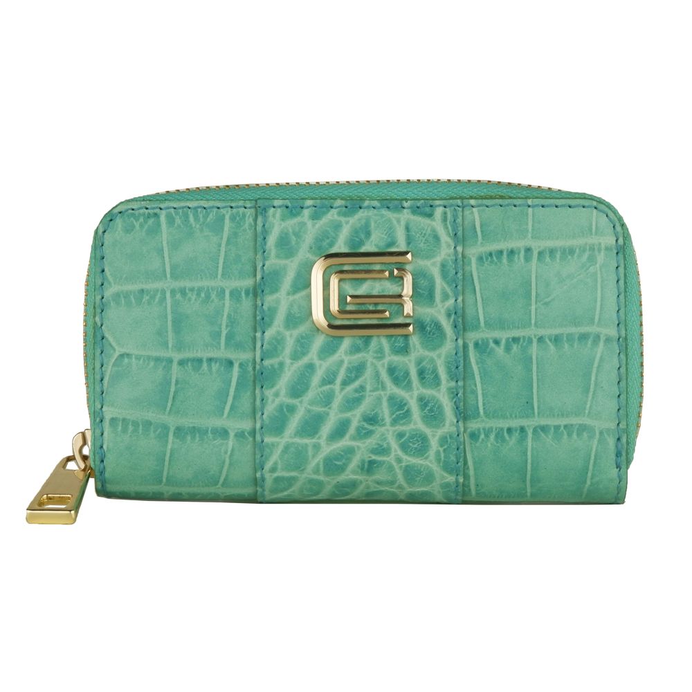 Light Blue Calfskin Women Keychain - ventzia