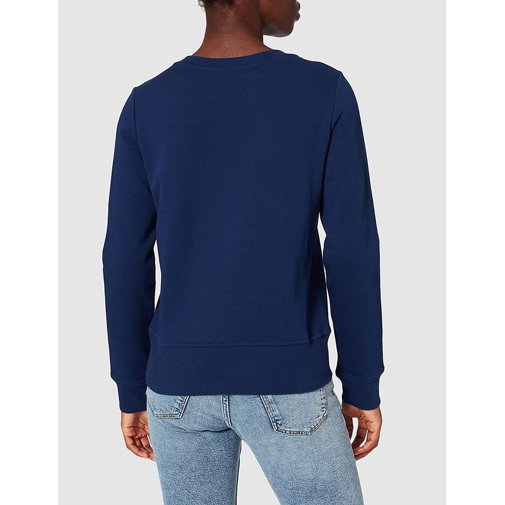 Blue Cotton Women Sweater - ventzia