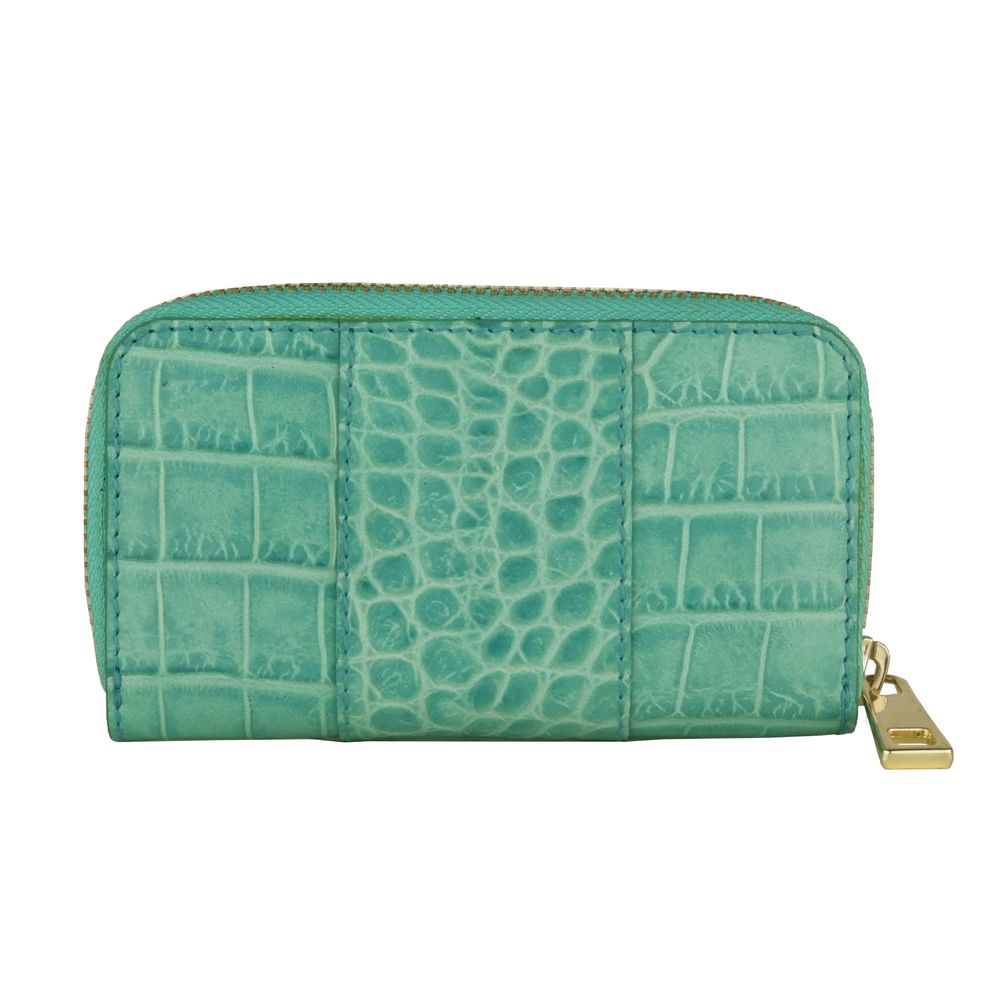 Light Blue Calfskin Women Keychain - ventzia