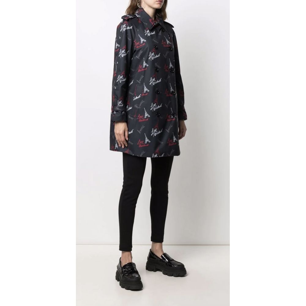 Black Polyester Women Coat - ventzia