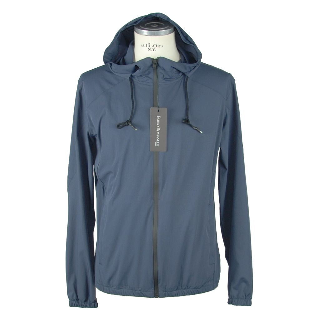 Blue Synthetic Men's Jacket - ventzia