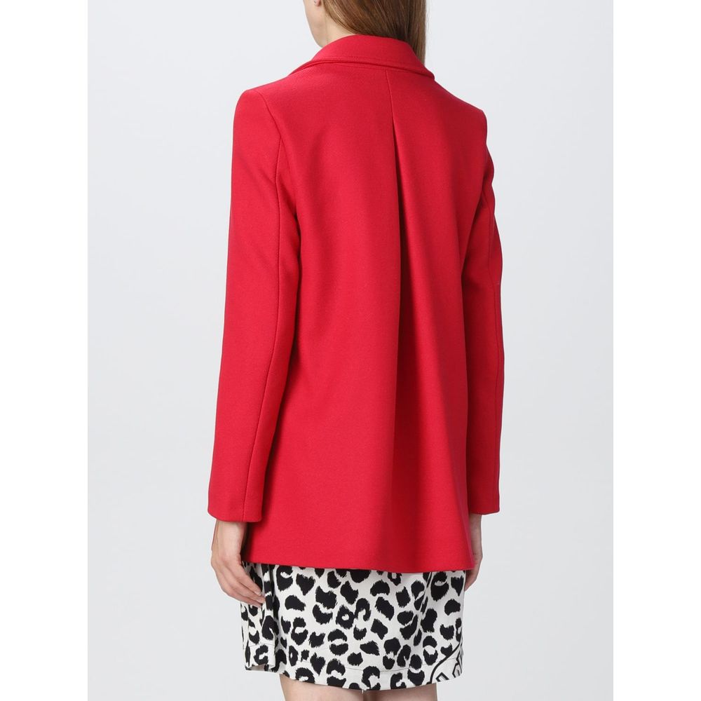 Chic Pink Wool Blend Jacket - ventzia