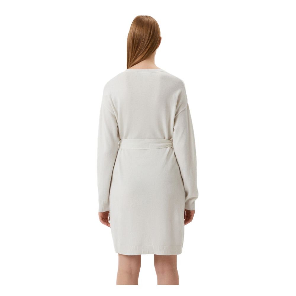 Elegant Embroidered Wool Blend Long Dress - ventzia