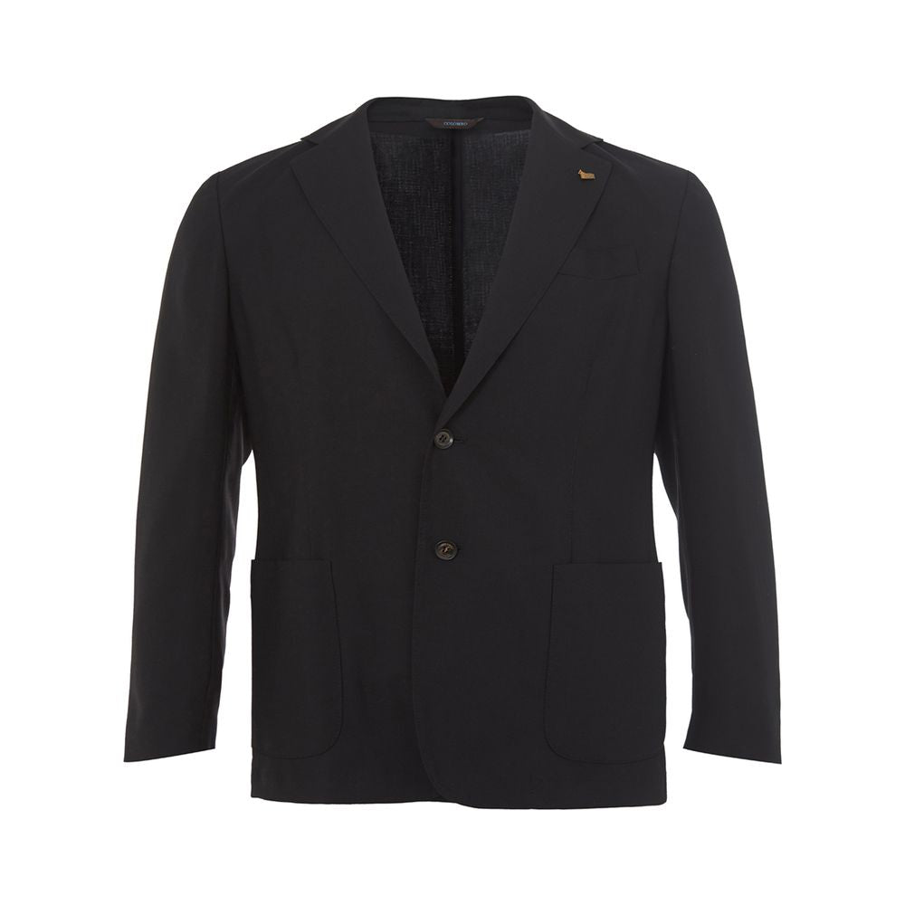Elegant Cashmere Black Jacket - ventzia