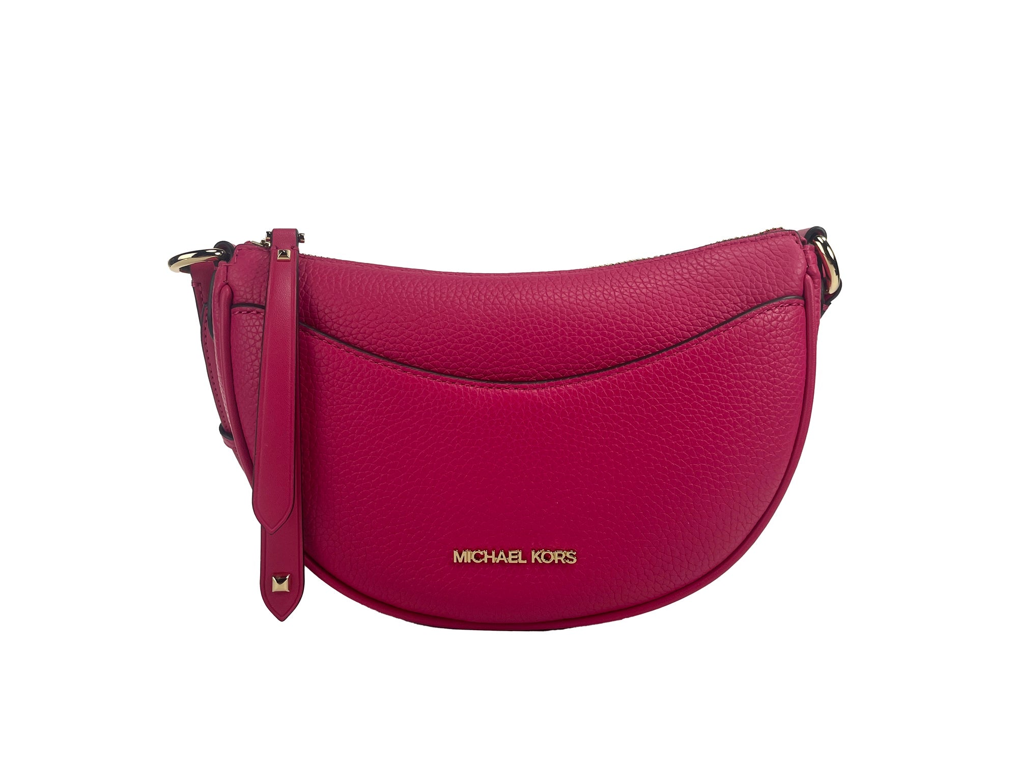 Dover Small Pink Half Moon Crossbody Bag Purse - ventzia
