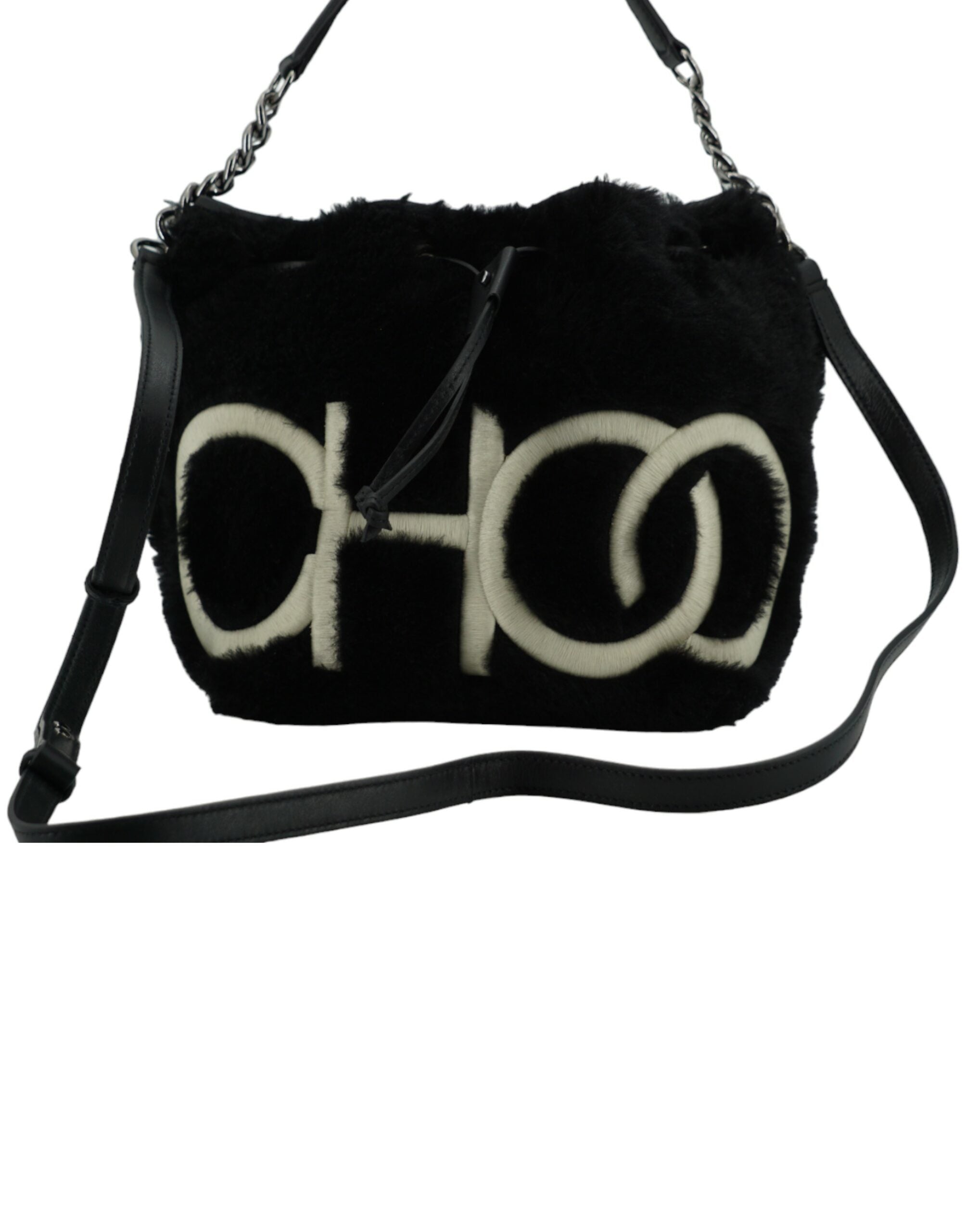 Black Leather Top Handle and Shoulder Bag - ventzia