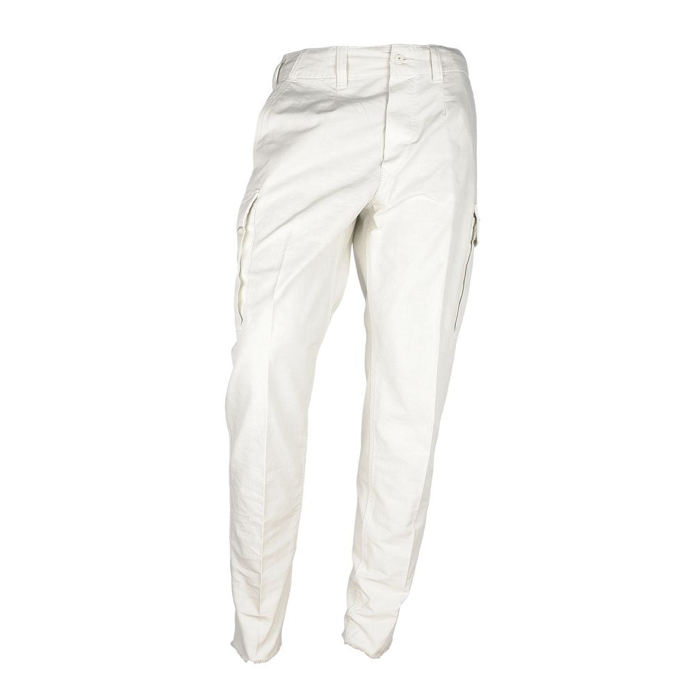 White Cotton Men Trouser - ventzia