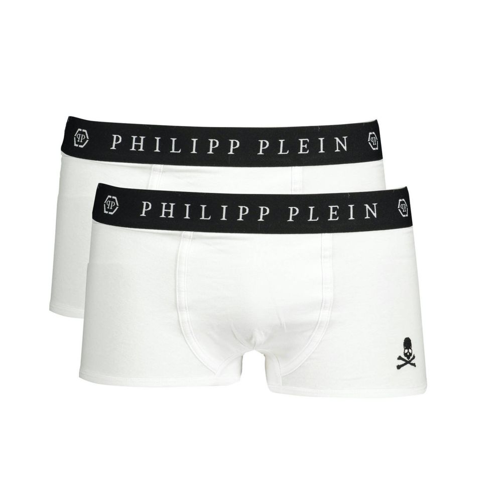 White Cotton Men's Boxer - ventzia