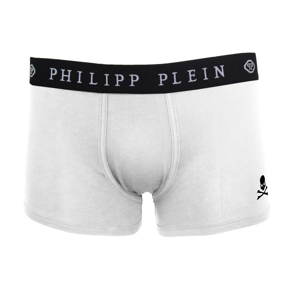 White Cotton Men's Boxer - ventzia