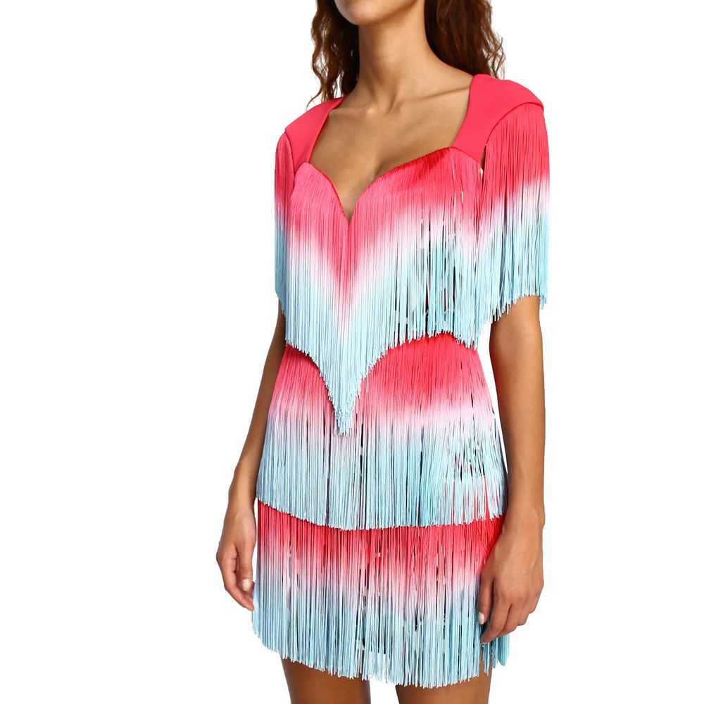 Pink Polyester Women Dress - ventzia