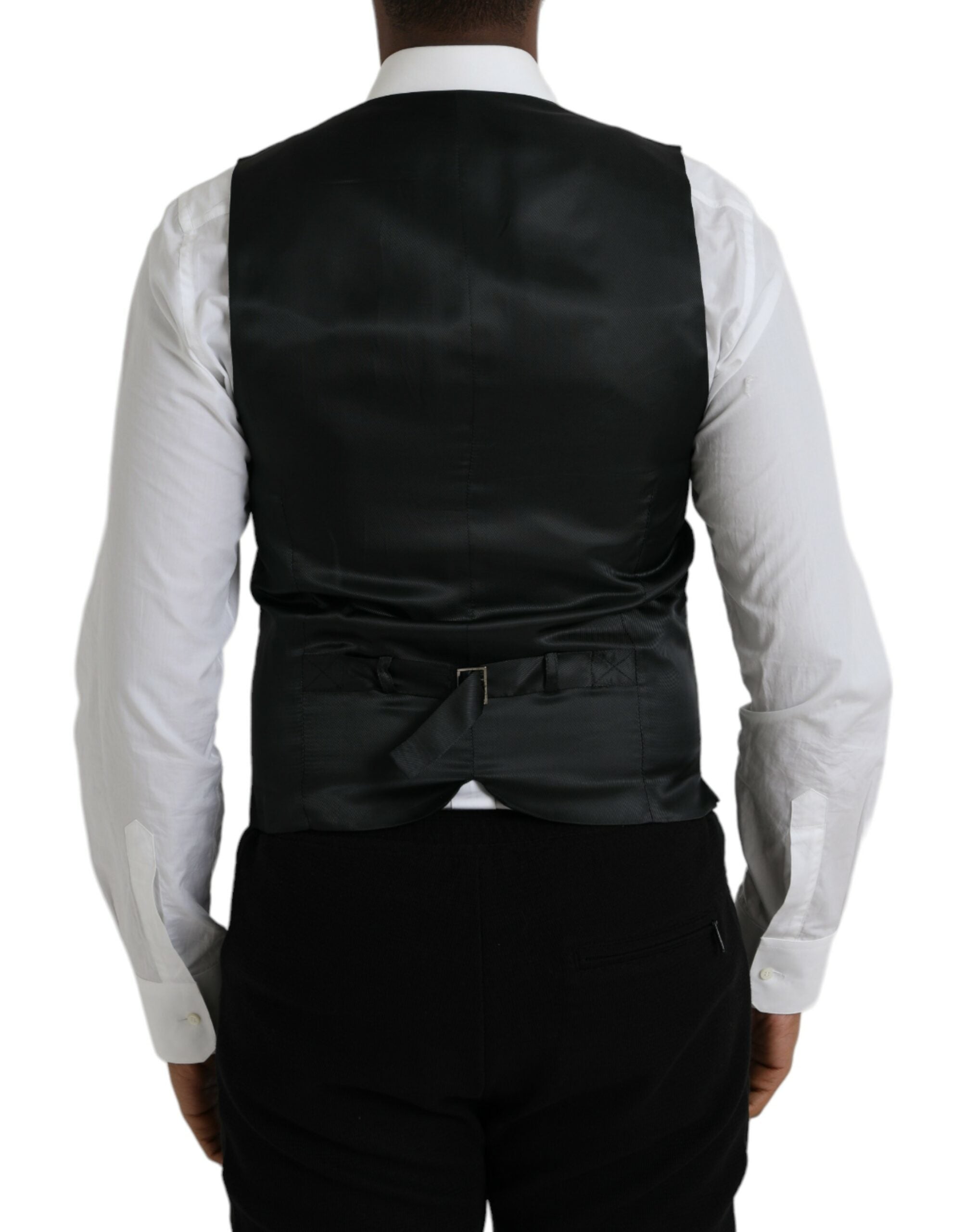 Gray Wool Formal Dress Waistcoat Vest - ventzia