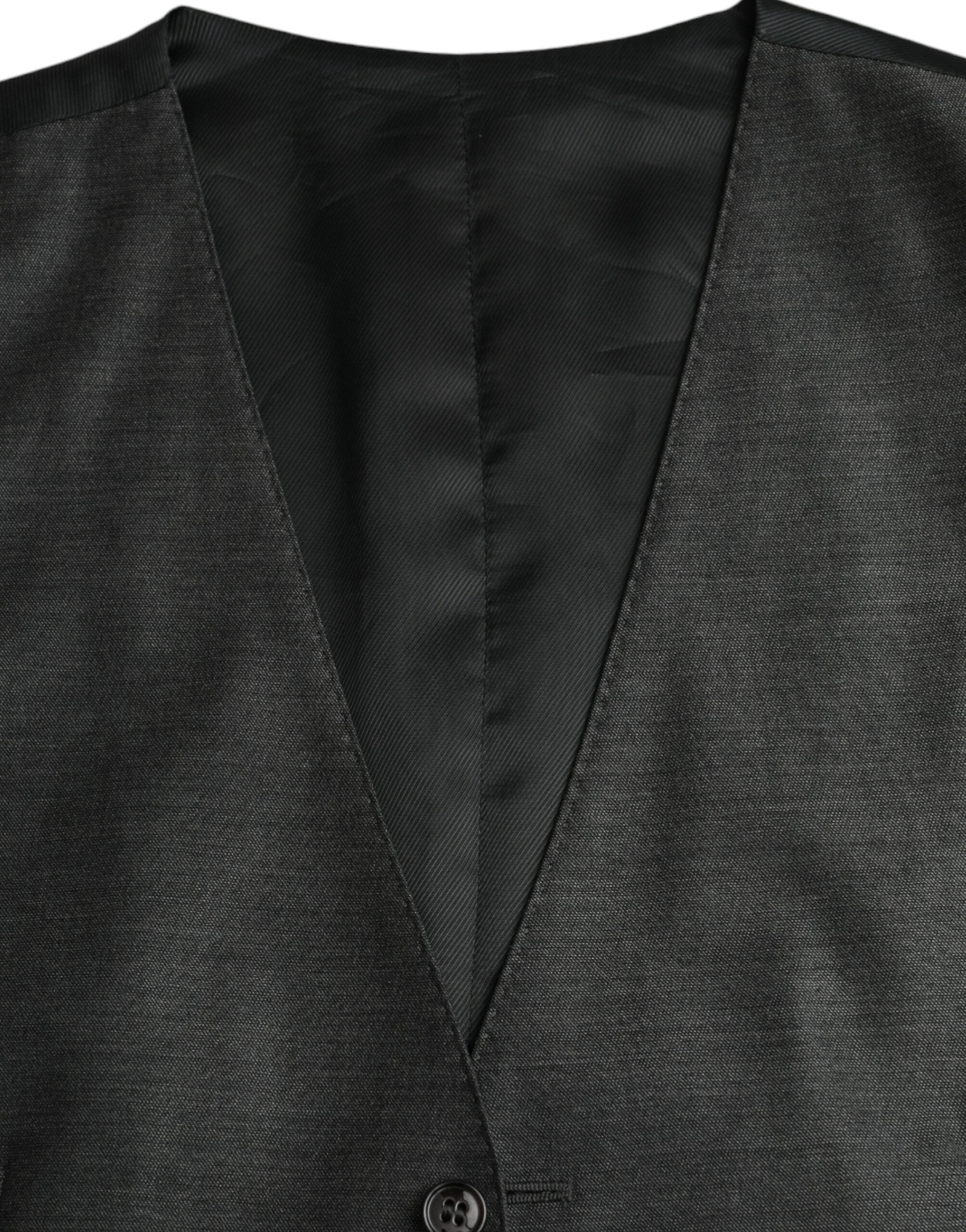 Gray Wool Formal Dress Waistcoat Vest - ventzia