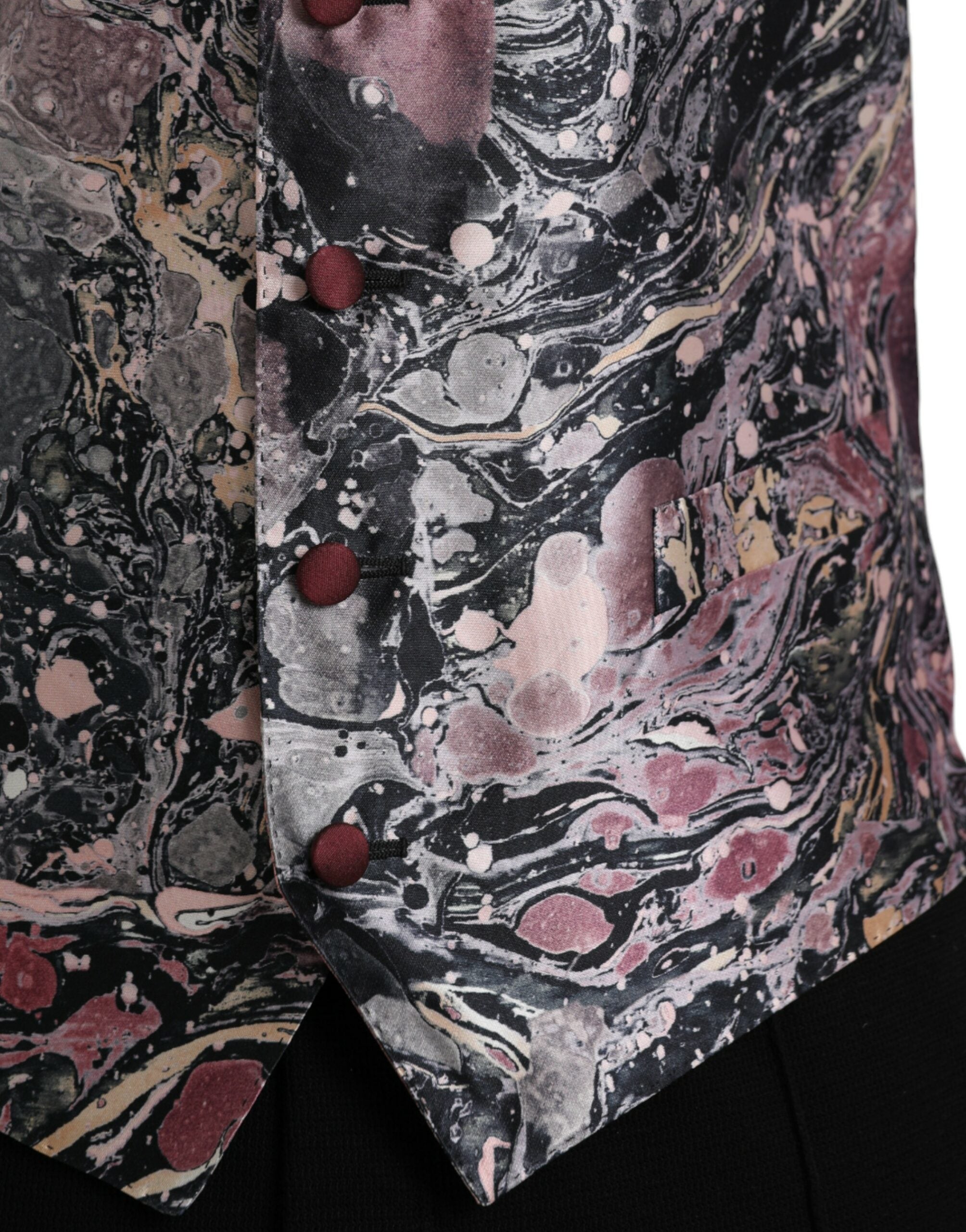 Multicolor Galaxy Silk Waistcoat Formal Vest - ventzia