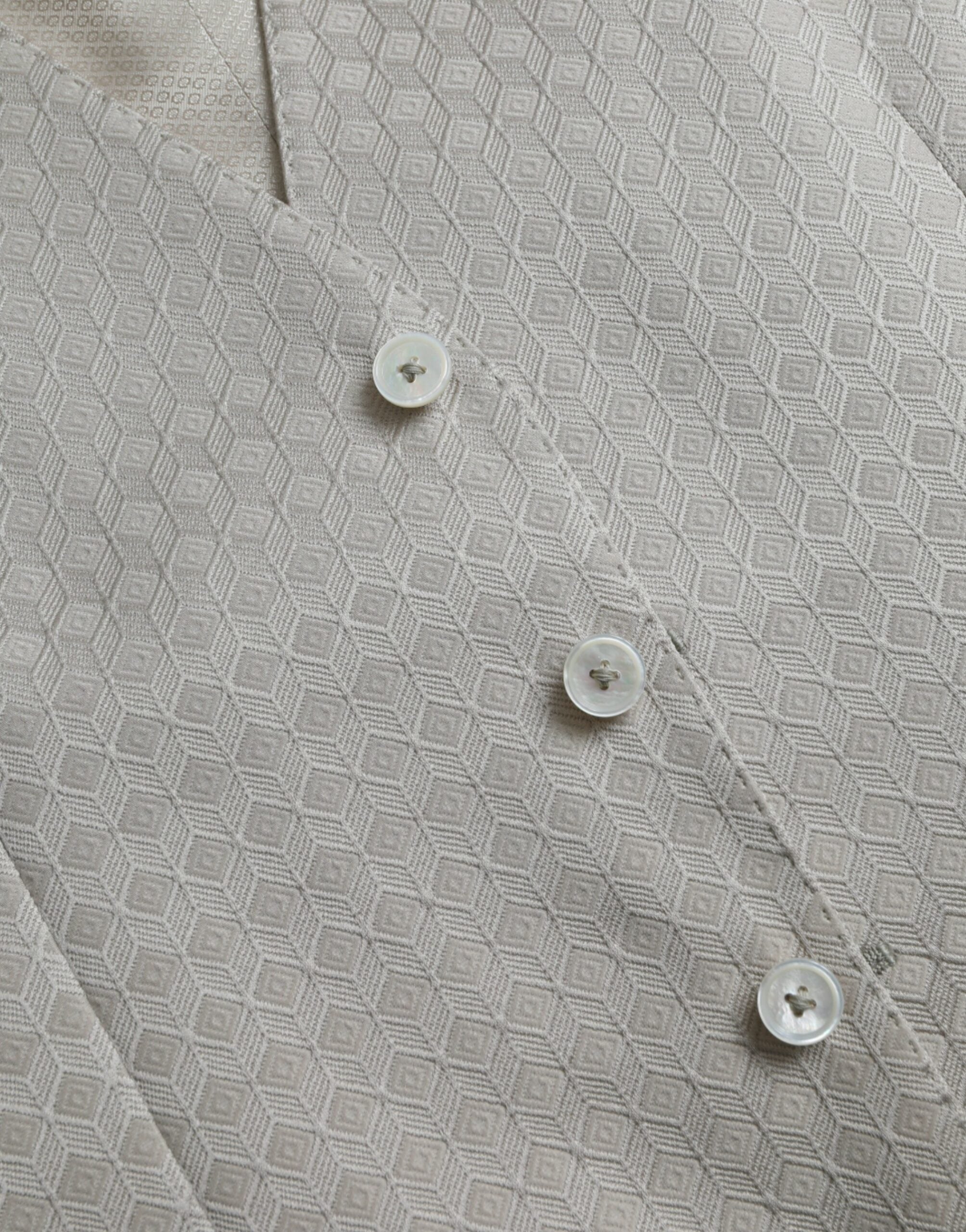 Off White Cotton Waistcoat Dress Formal Vest - ventzia