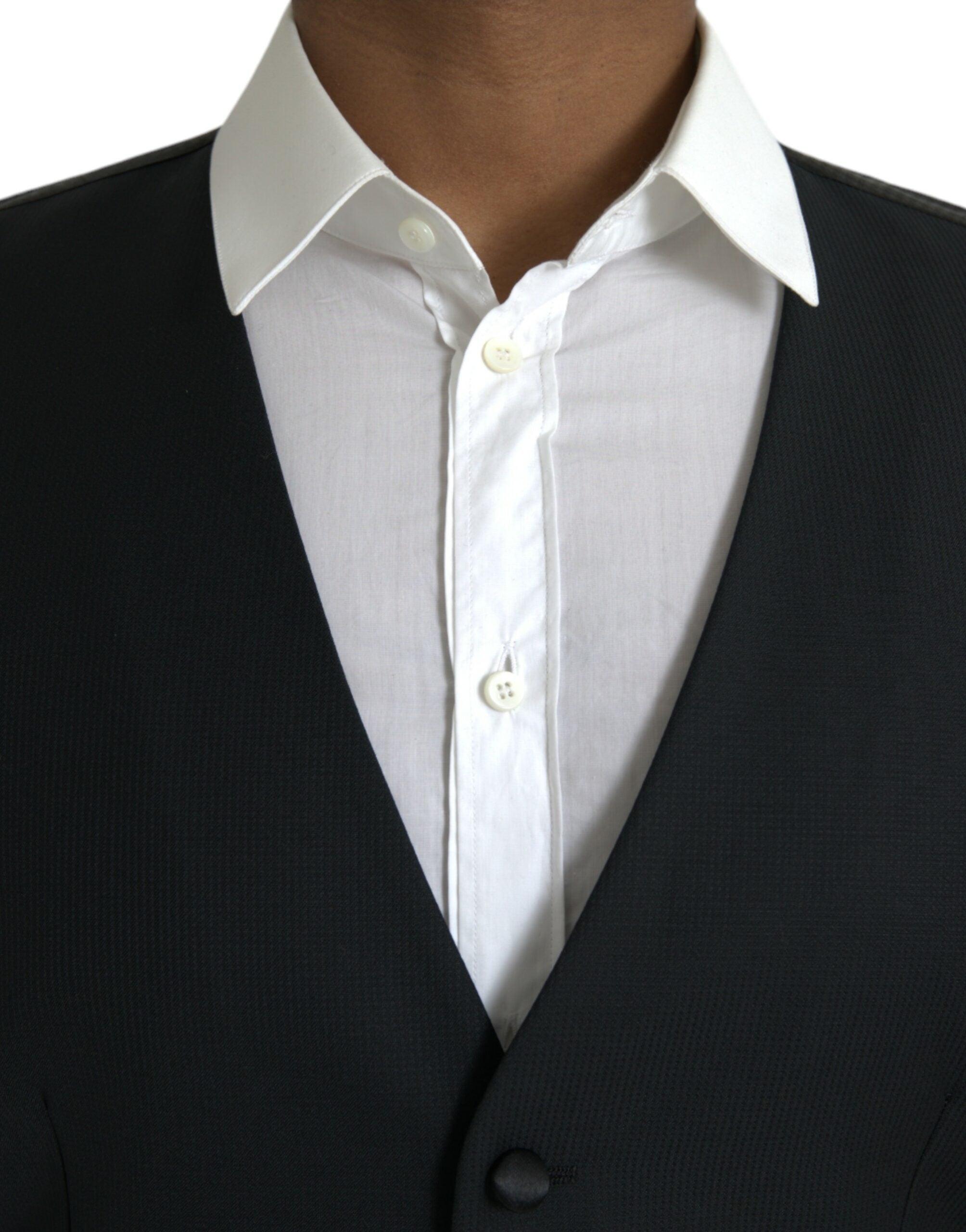 Black Wool Waistcoat Dress Formal Vest - ventzia