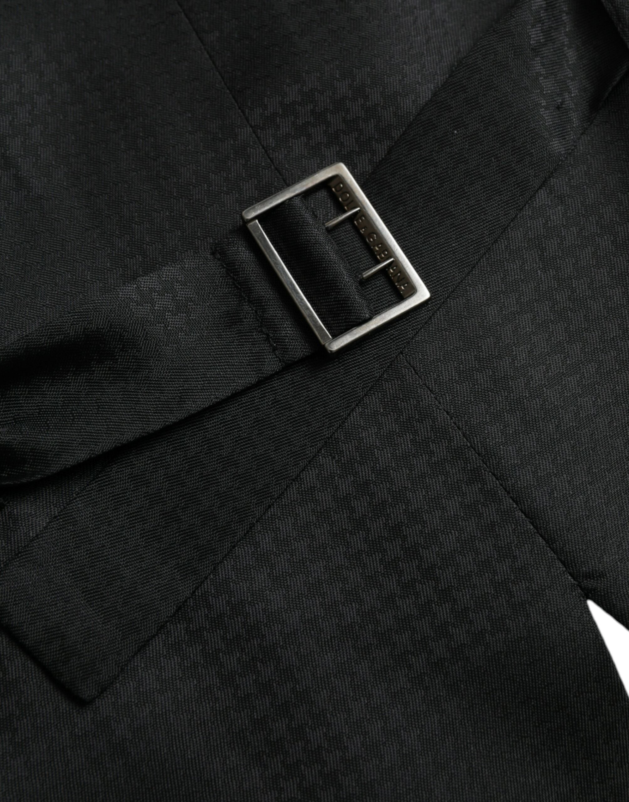 Black Wool Waistcoat Dress Formal Vest - ventzia