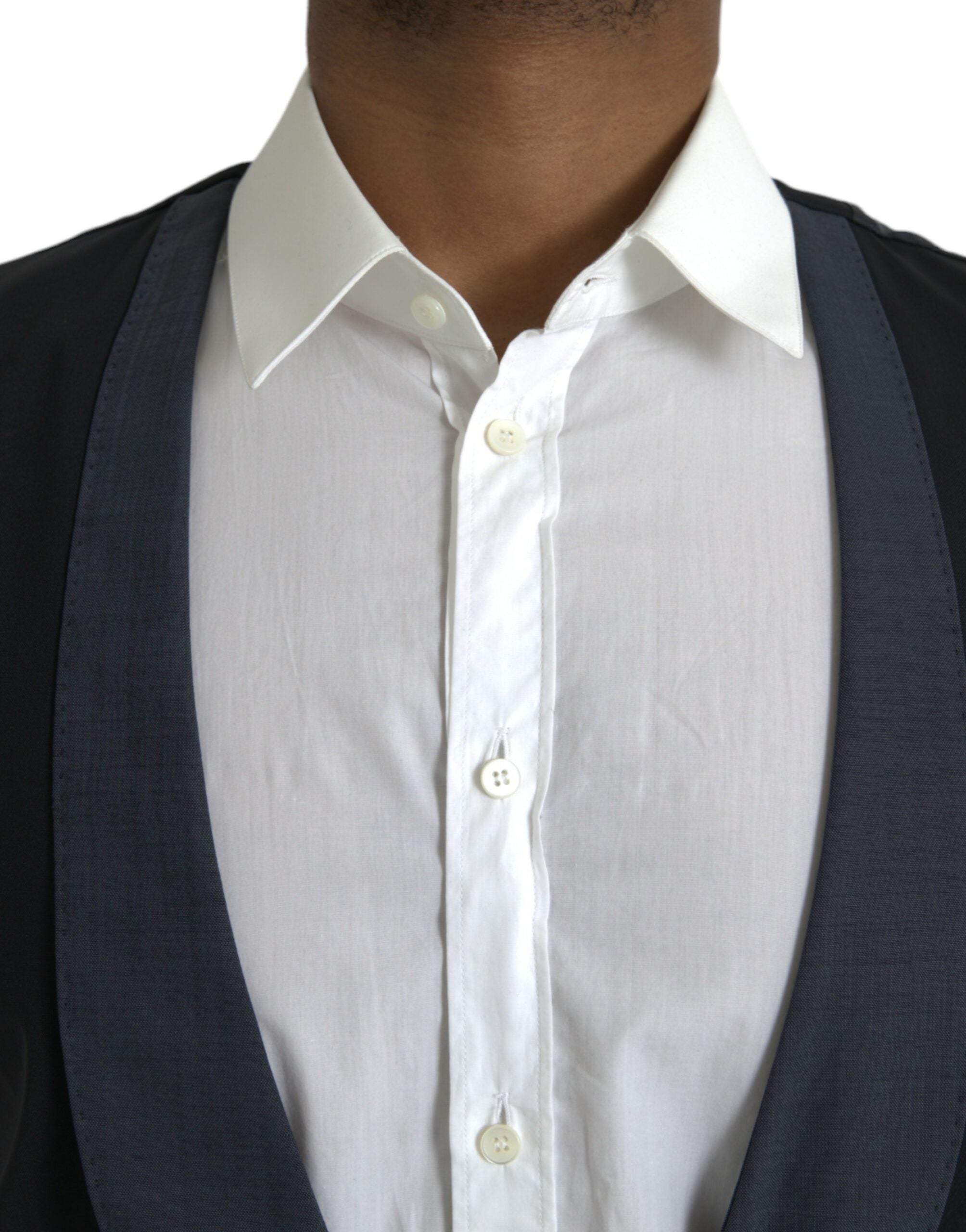 Black Wool Waistcoat Dress Formal Vest - ventzia