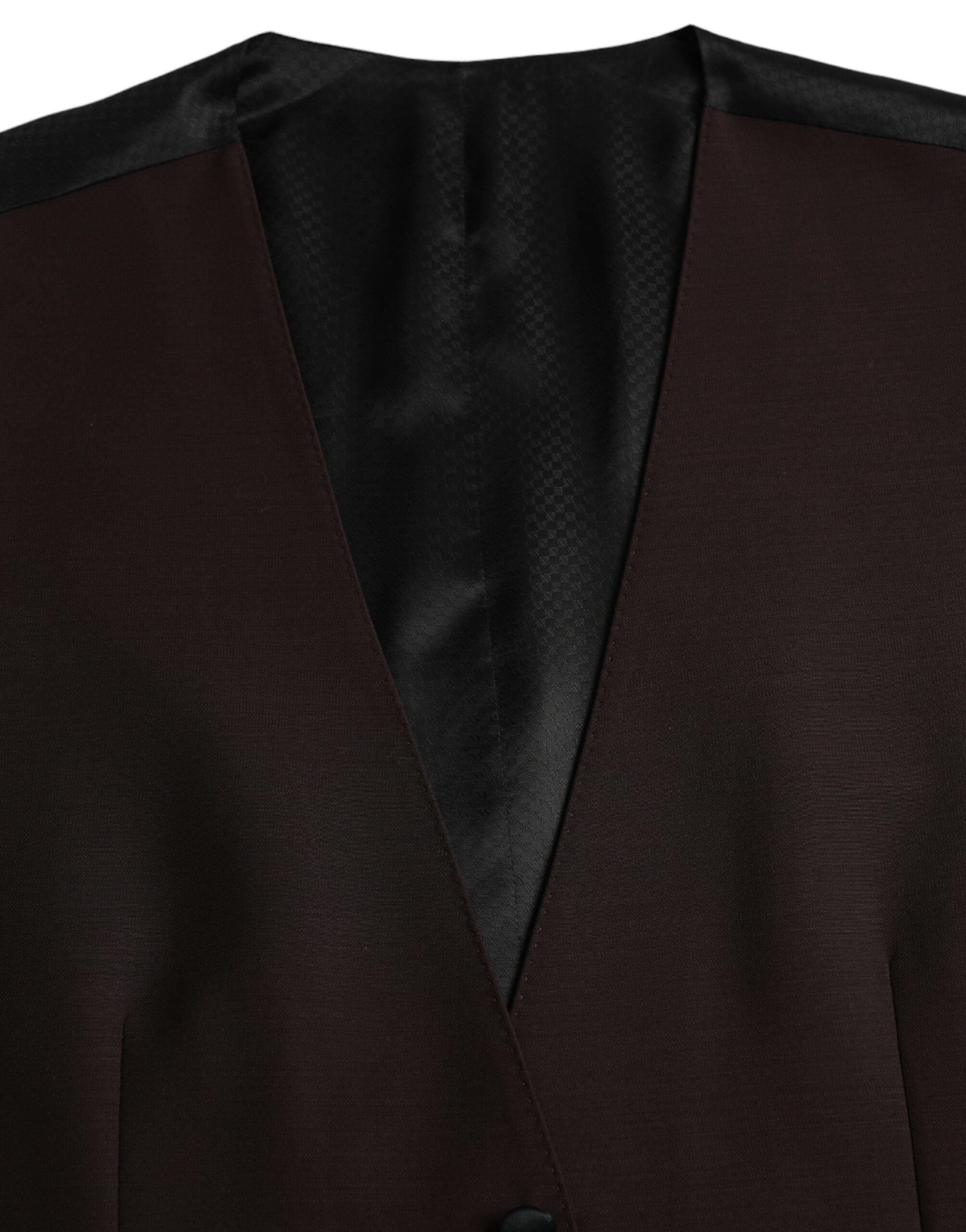 Brown Wool Waistcoat Dress Formal Vest - ventzia