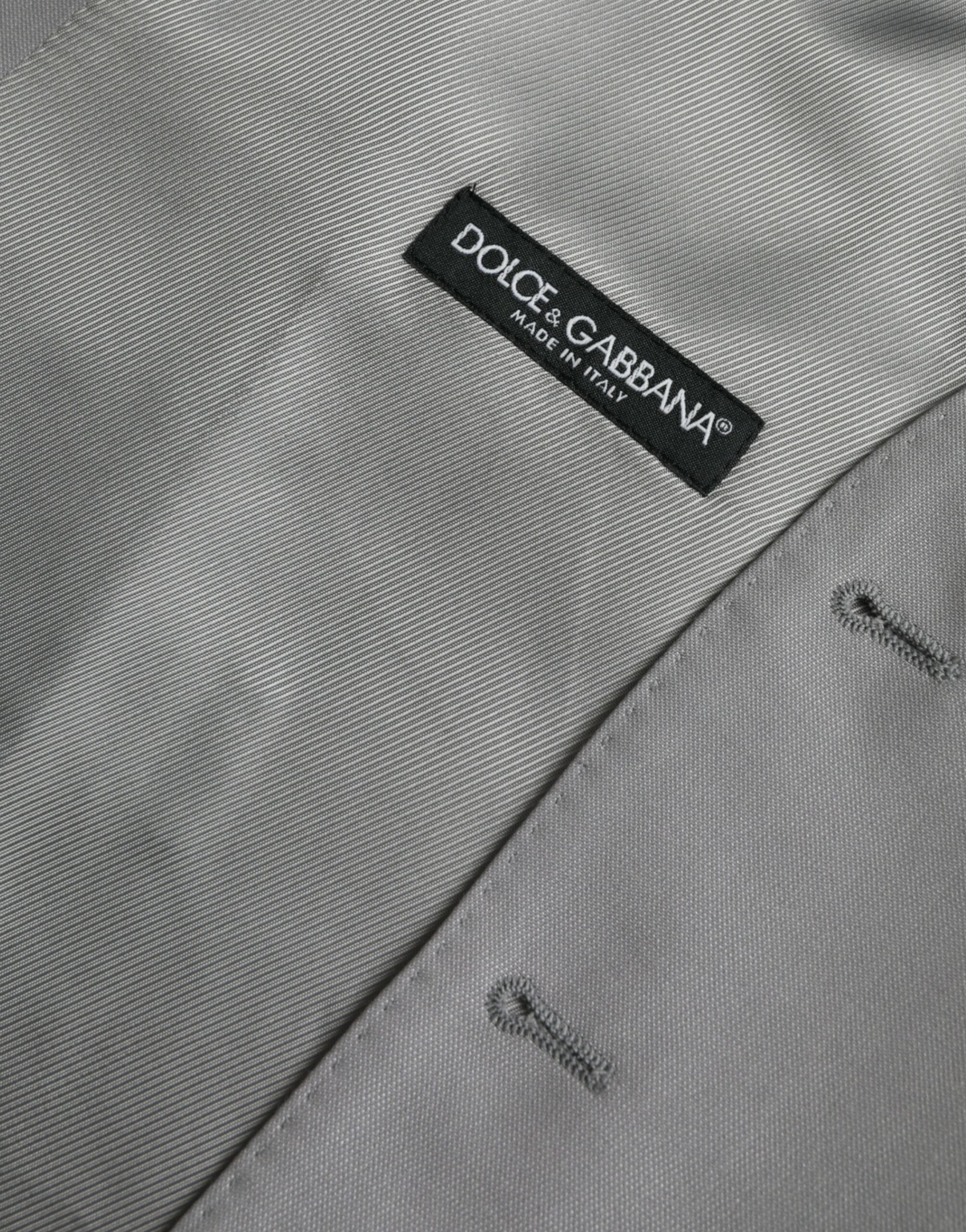 Light Gray Wool Formal Dress Waistcoat Vest - ventzia