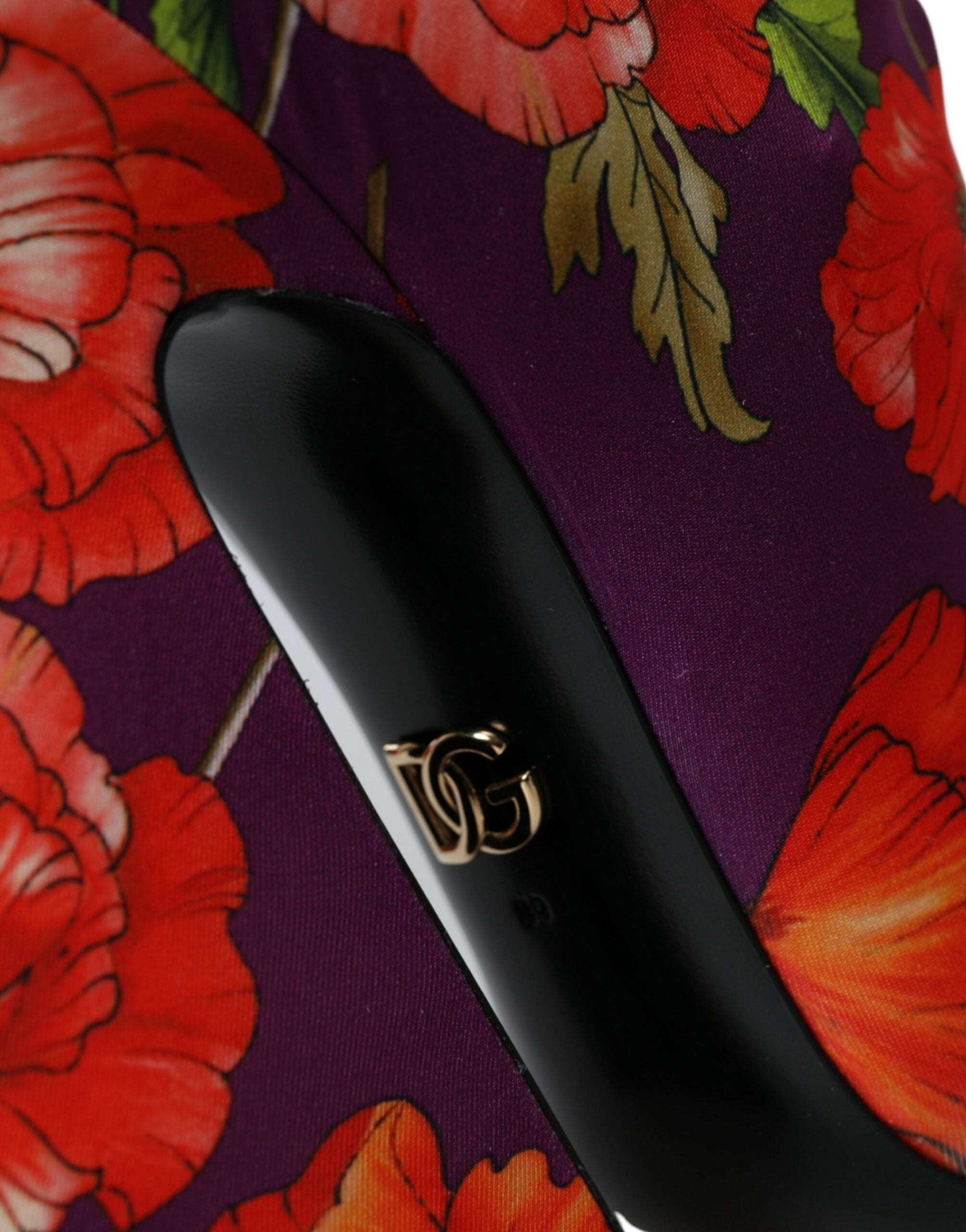 Purple Floral Jersey Stretch Boots Shoes - ventzia