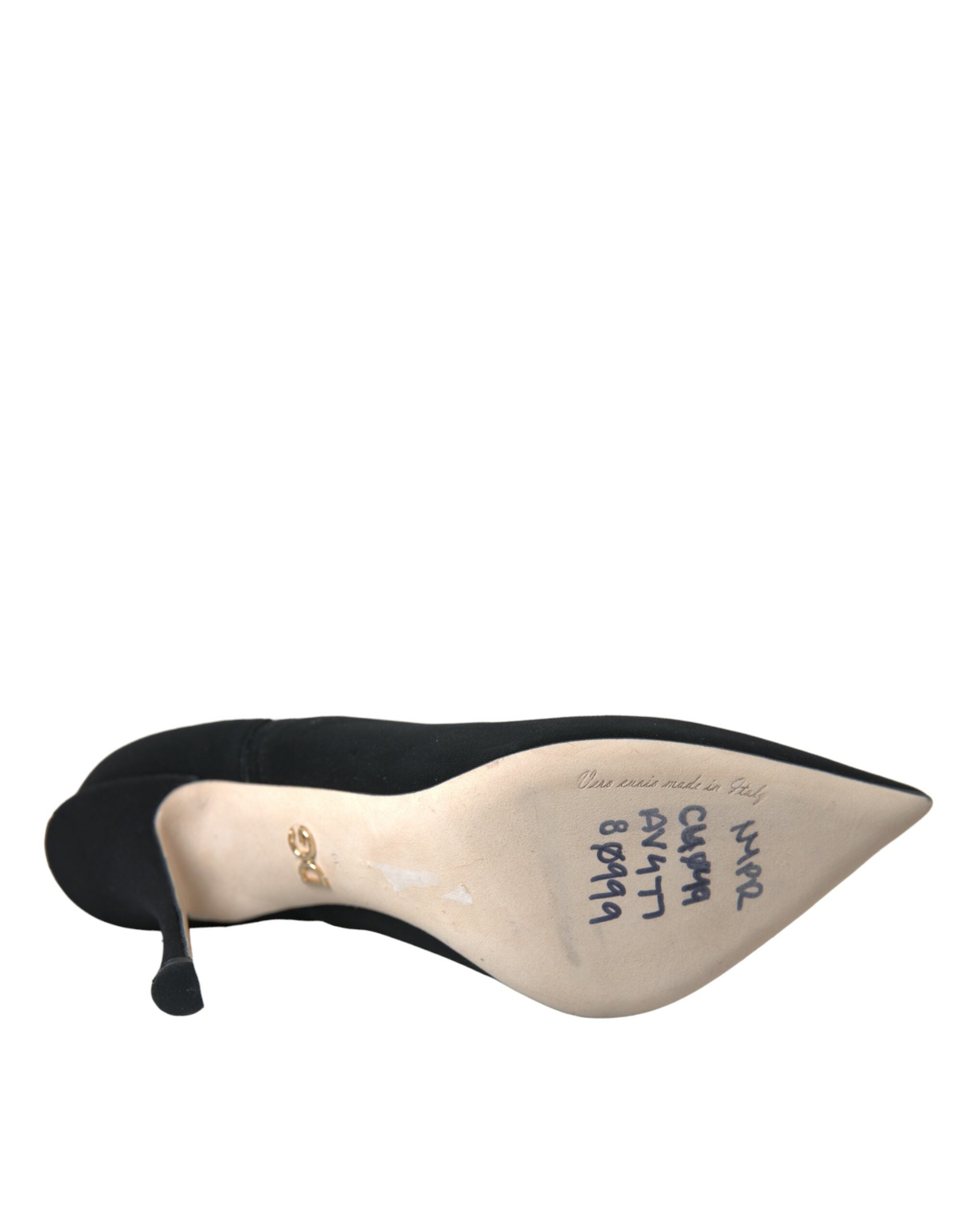 Black Stiletto Heels Mid Calf Boots Shoes - ventzia