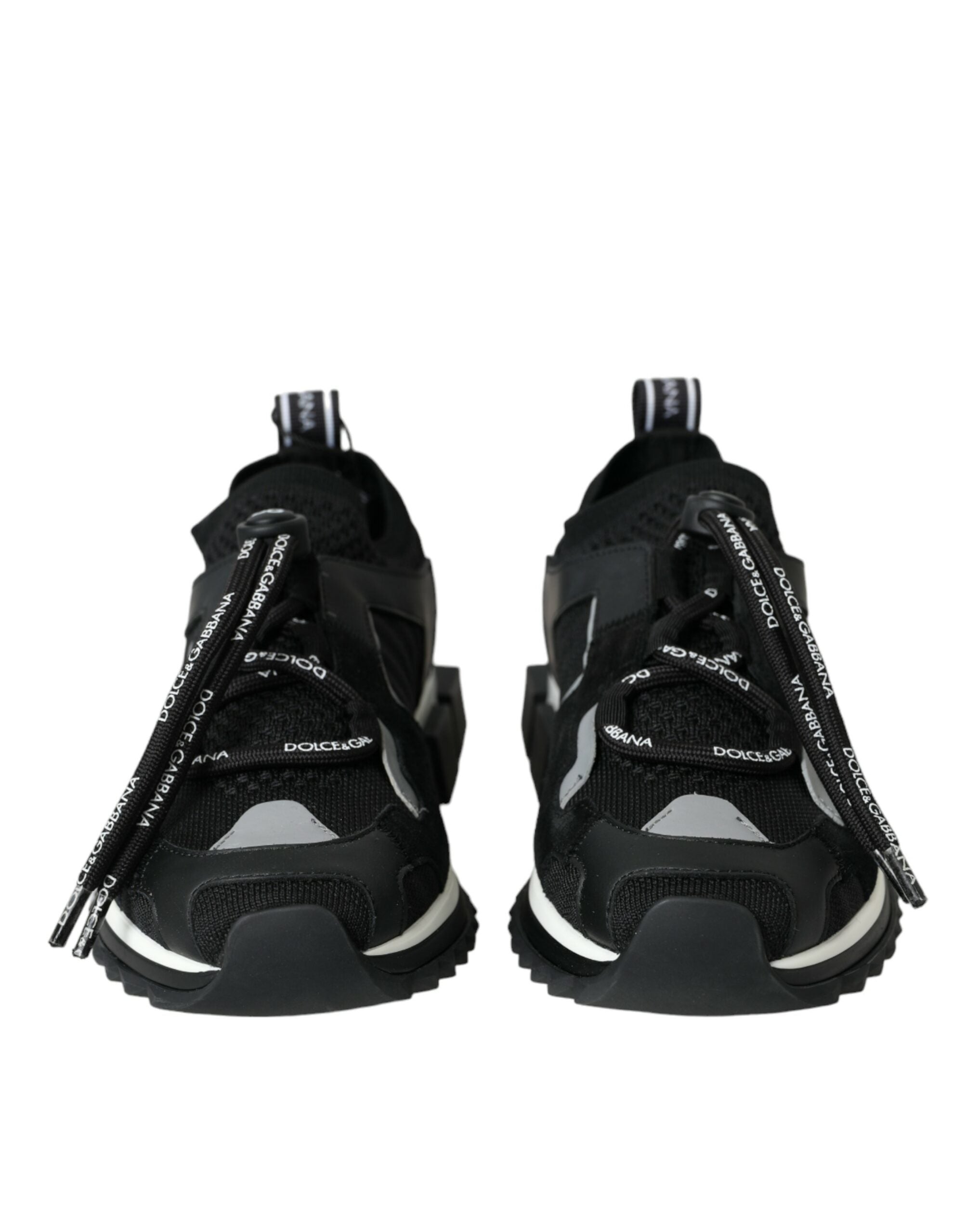 Black Mesh Sorrento Trekking Sneakers Shoes - ventzia