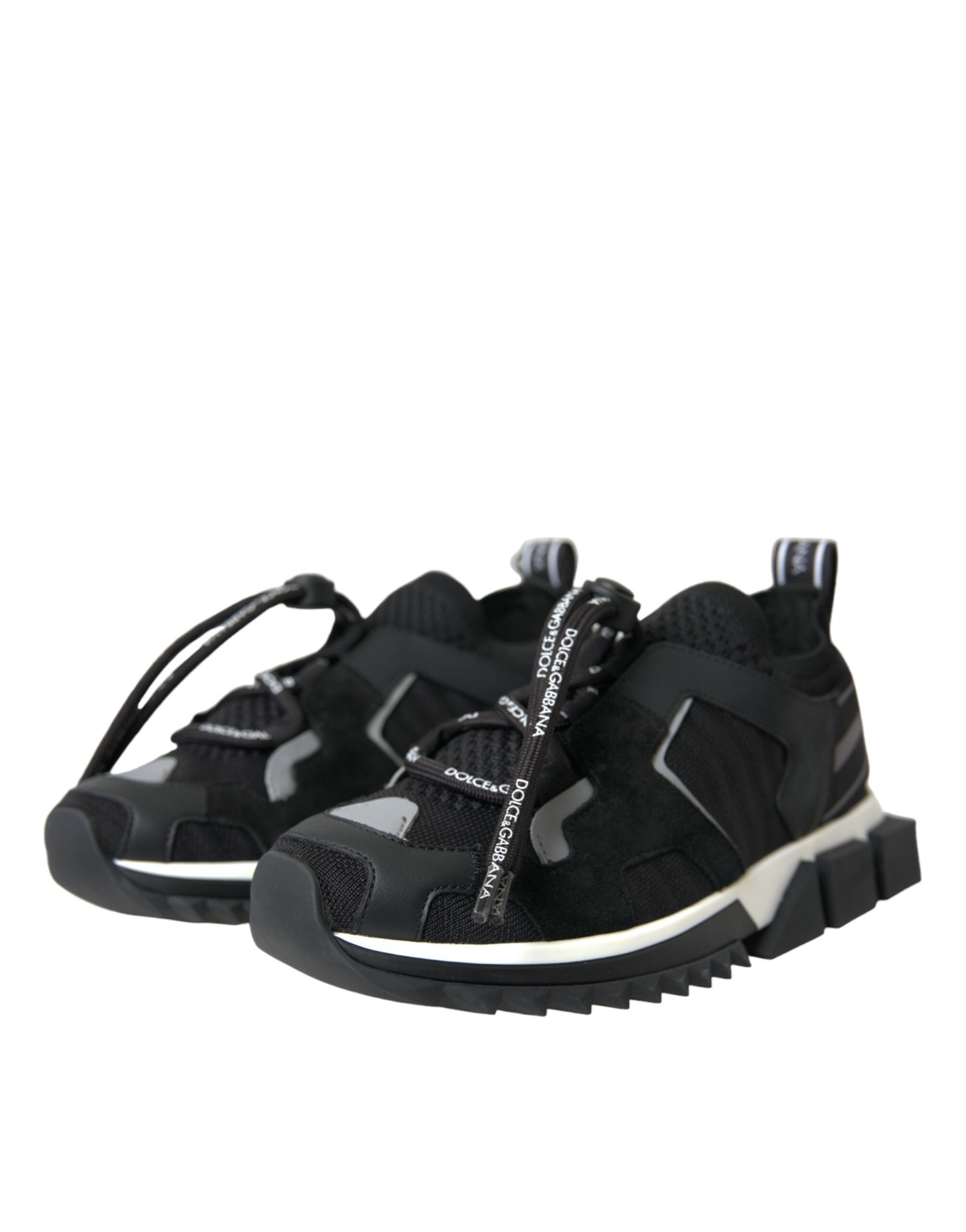 Black Mesh Sorrento Trekking Sneakers Shoes - ventzia