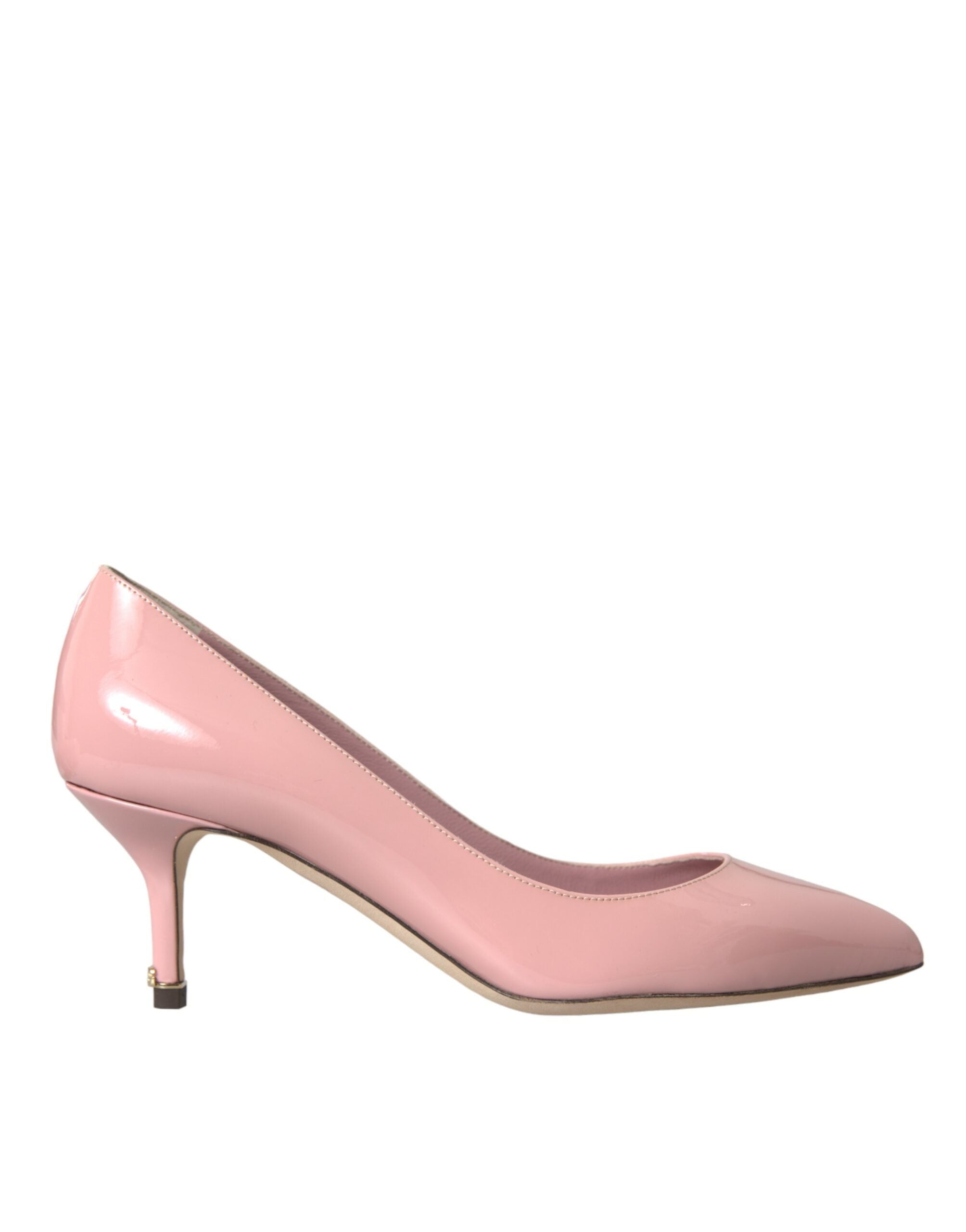 Light Pink Patent Leather Heels Pumps Shoes - ventzia