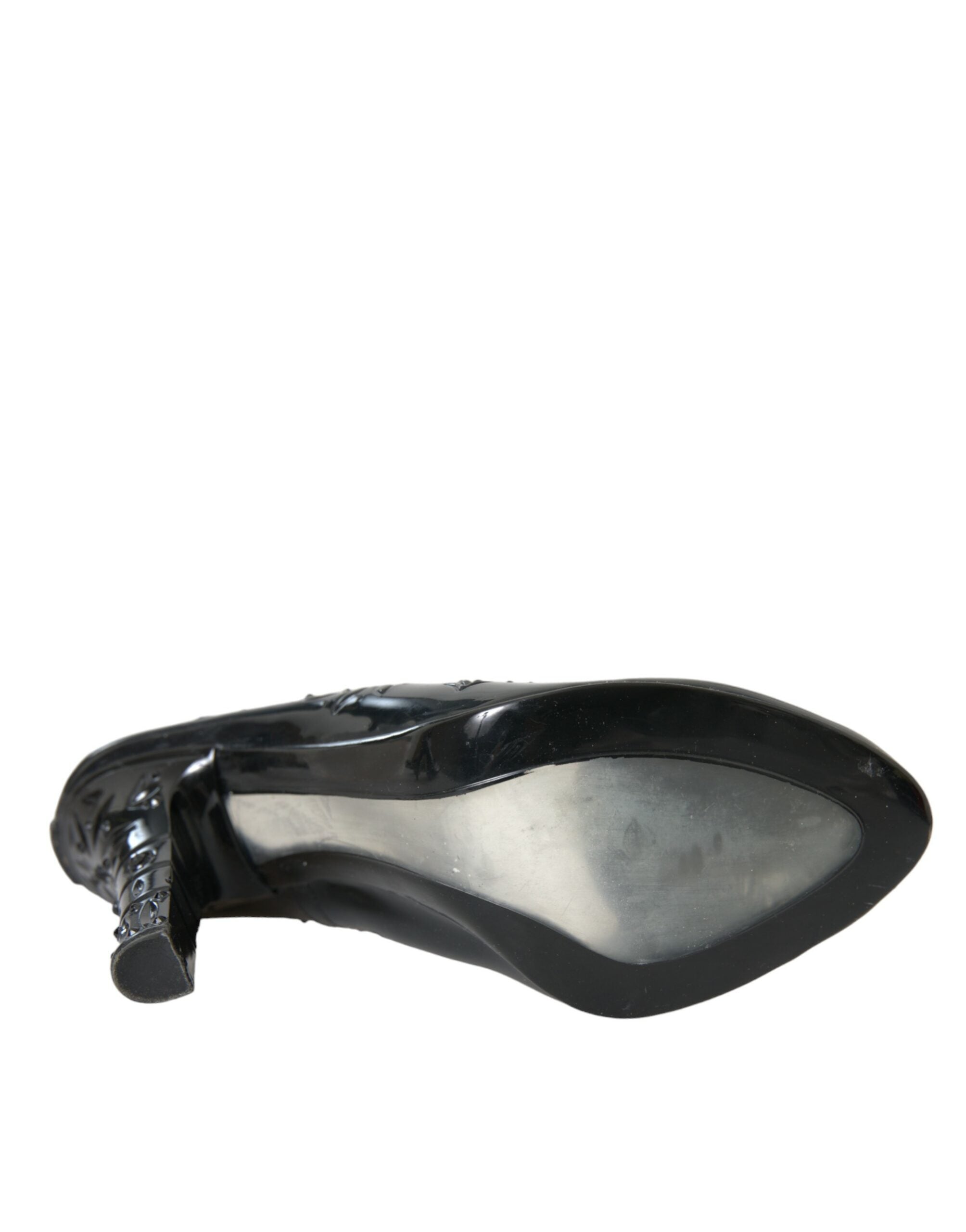 Black Crystal CINDERELLA Heels Pumps Shoes - ventzia