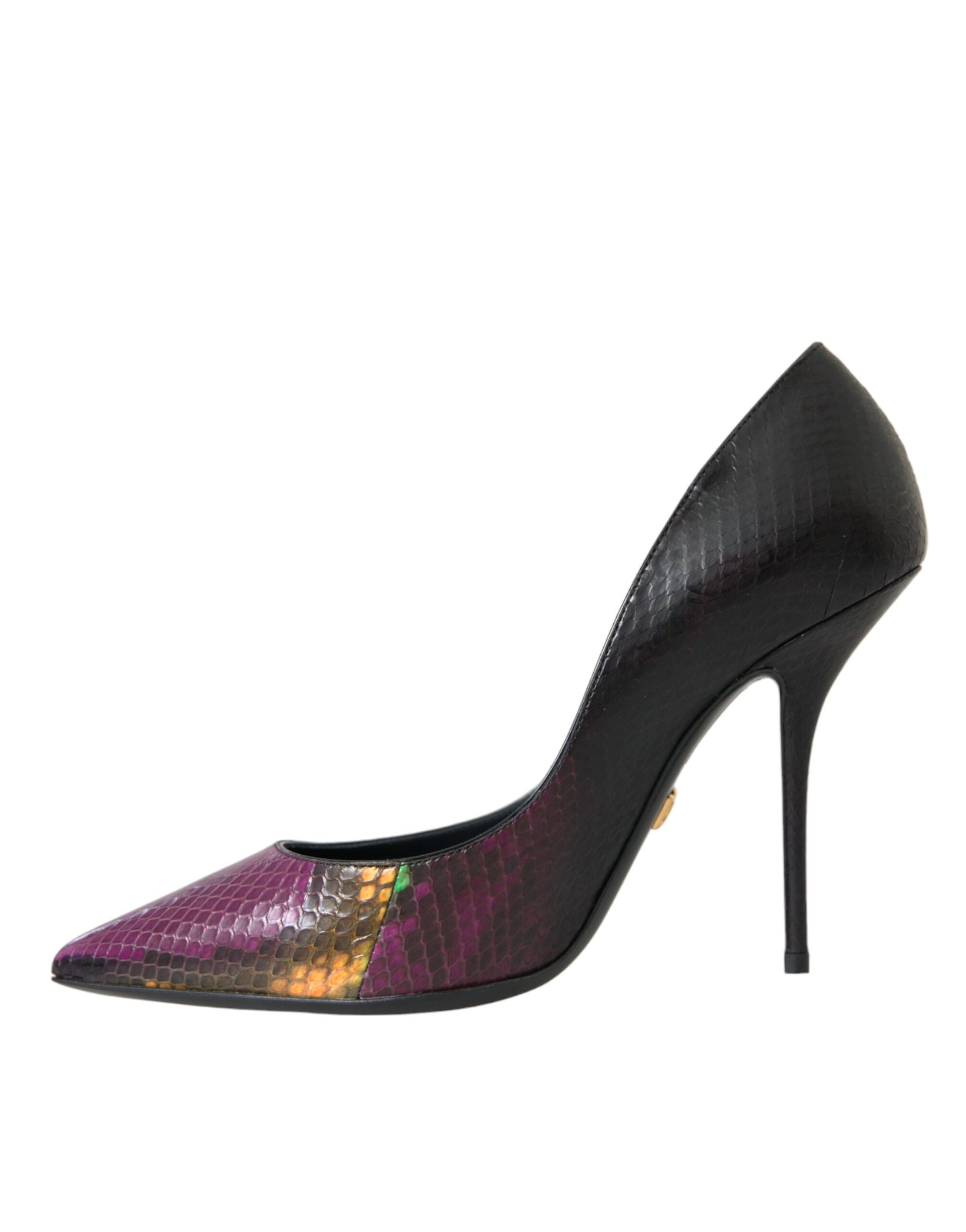 Multicolor Exotic Leather Heels Pumps Shoes - ventzia
