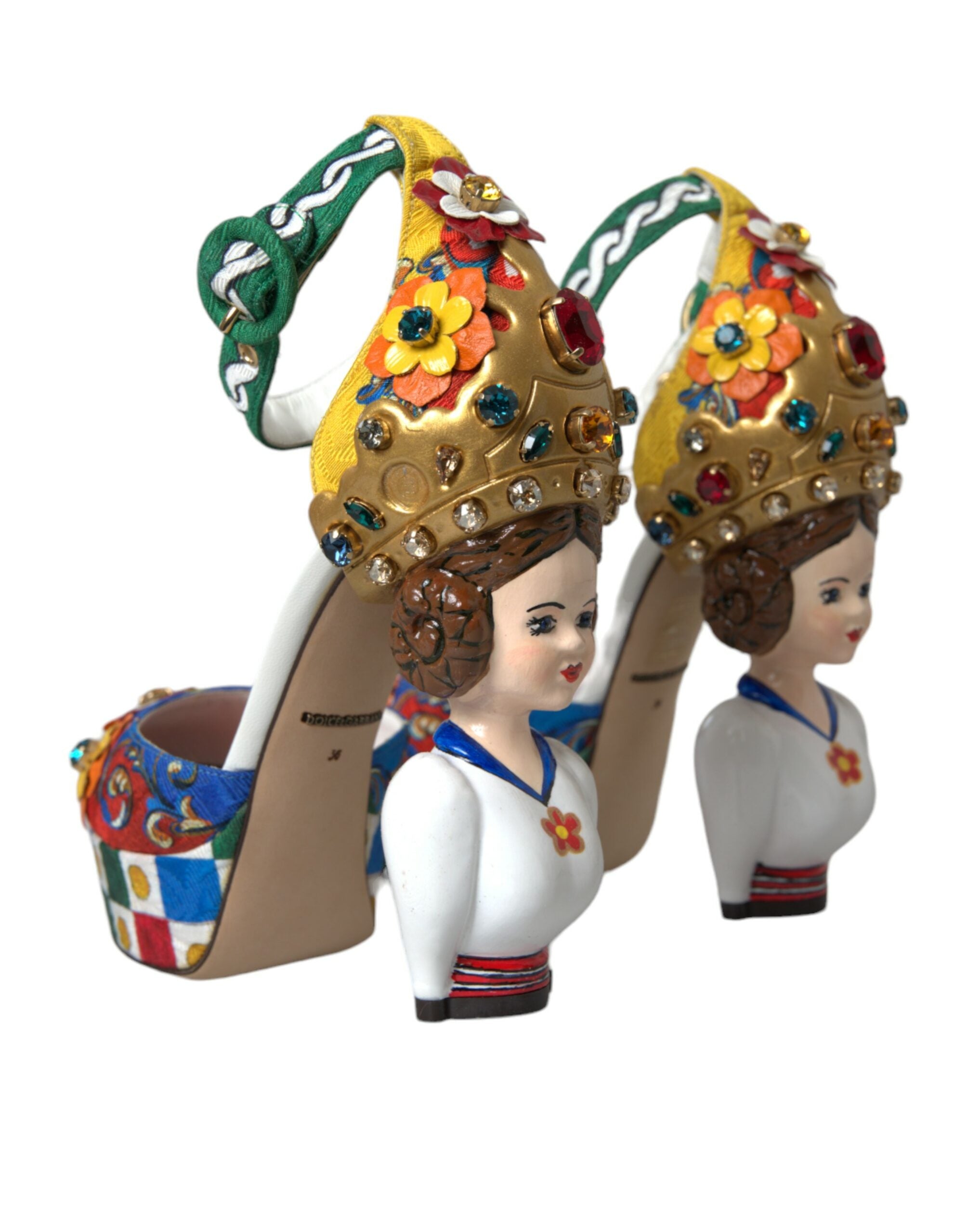 Multicolor Carretto Embellished Sandals Shoes - ventzia