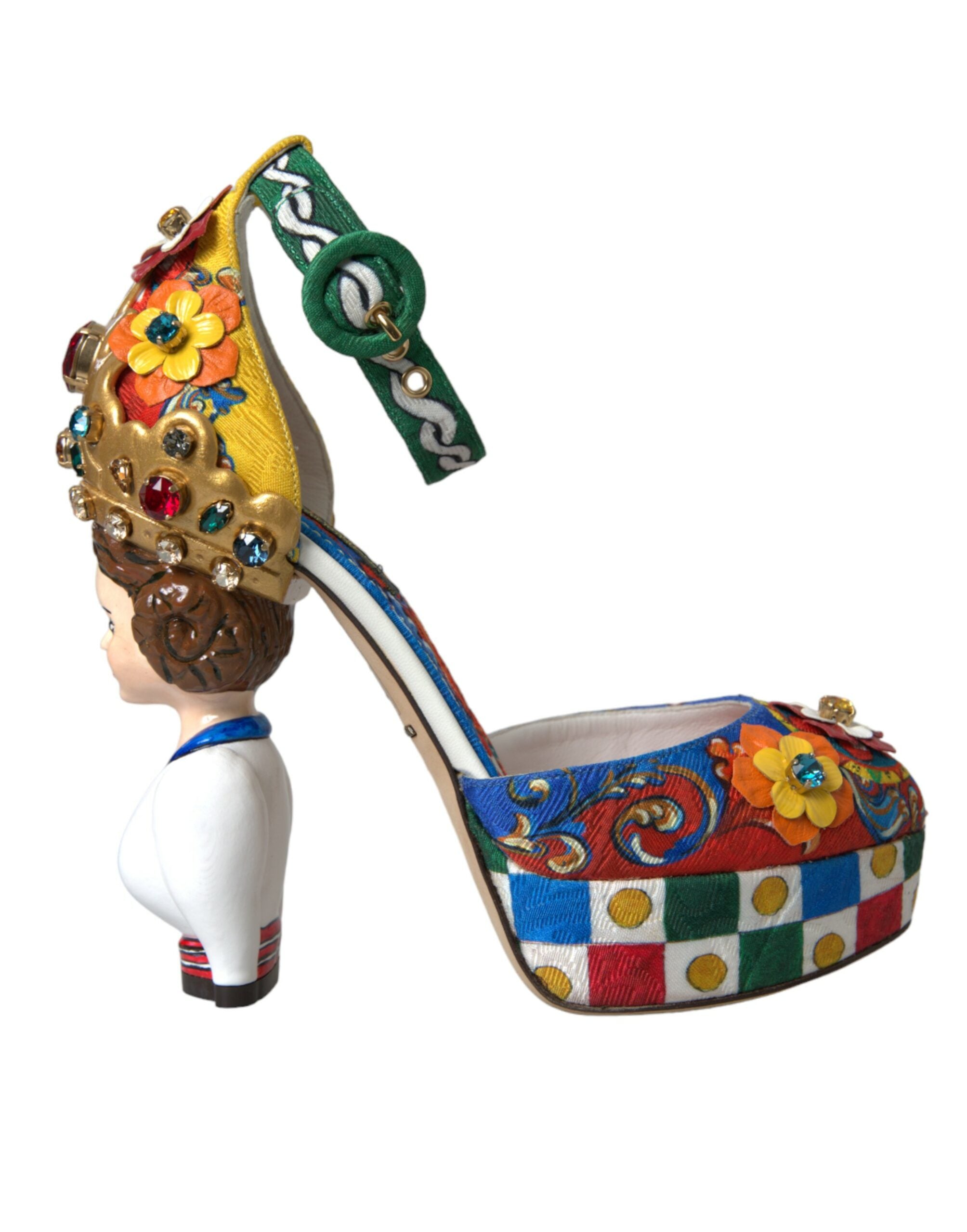 Multicolor Carretto Embellished Sandals Shoes - ventzia