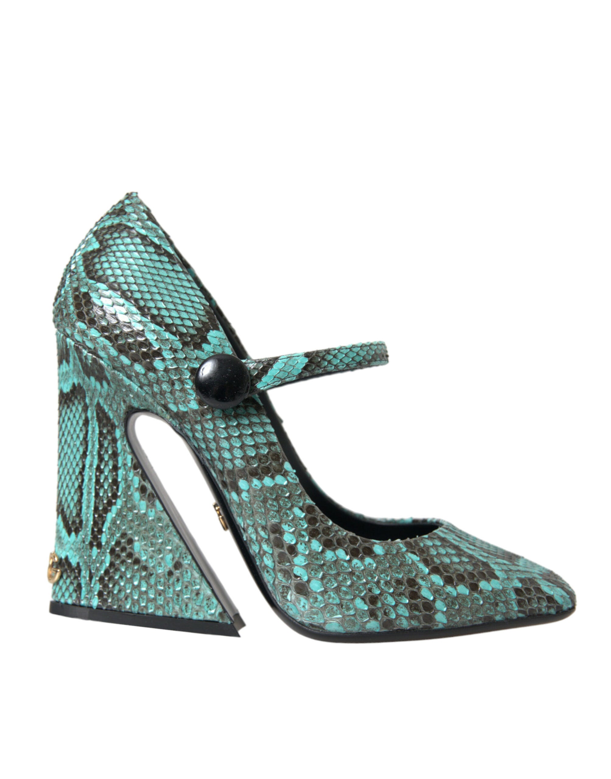 Aqua Python Leather Mary Jane Pumps Shoes - ventzia