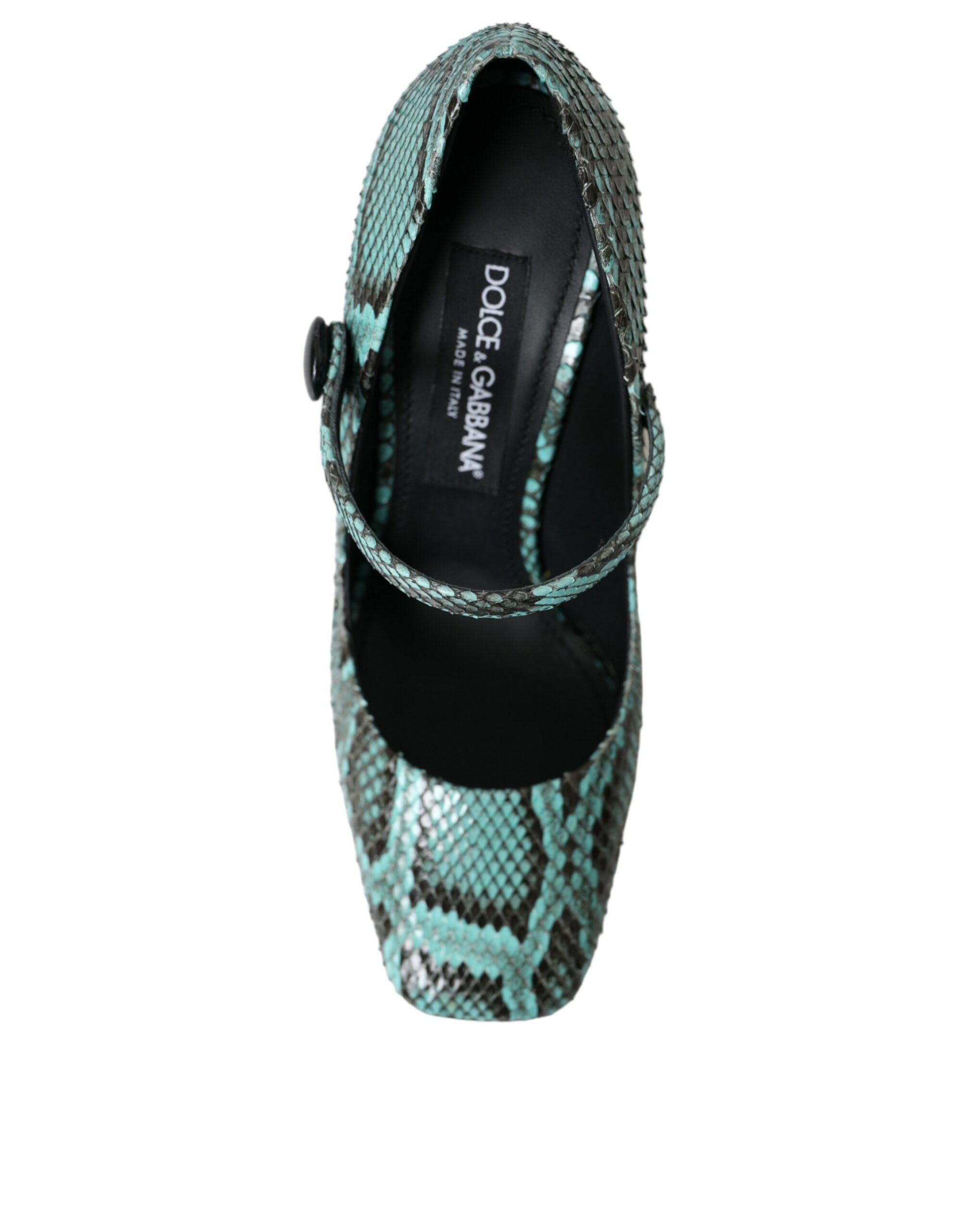 Aqua Python Leather Mary Jane Pumps Shoes - ventzia