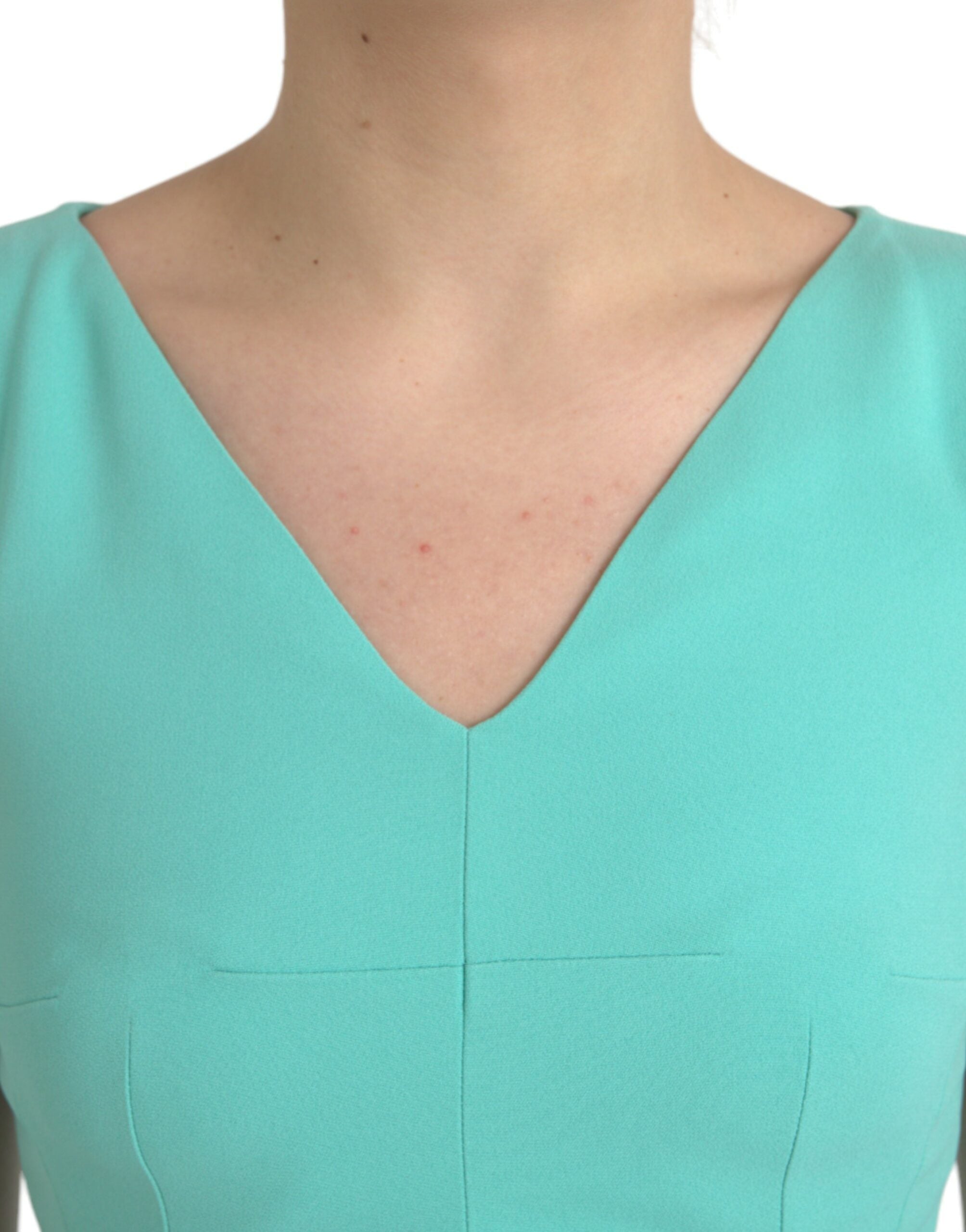 Green Viscose Sleeveless Bodycon Midi Dress - ventzia