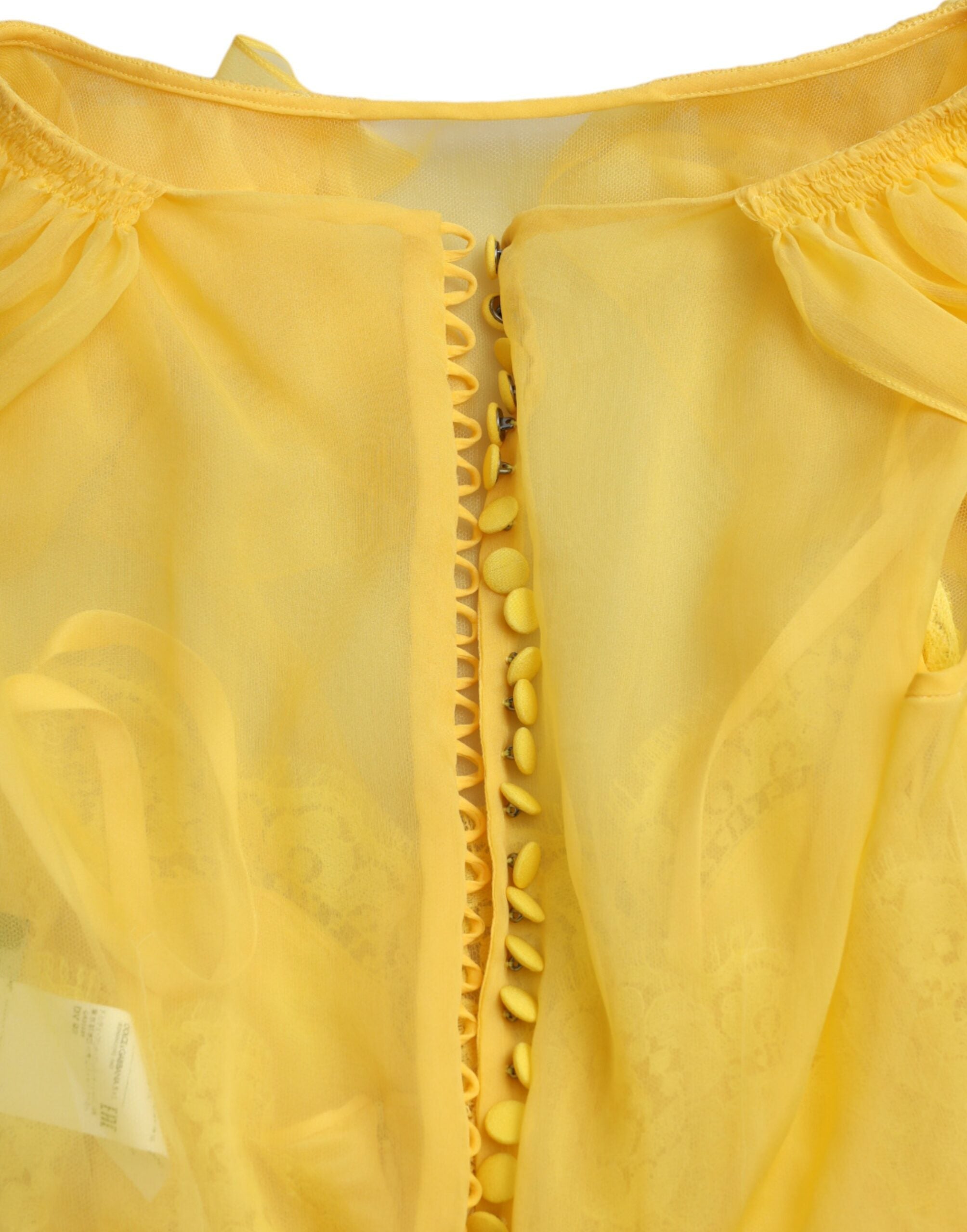 Yellow Silk Sheath Belted Long Maxi Dress - ventzia