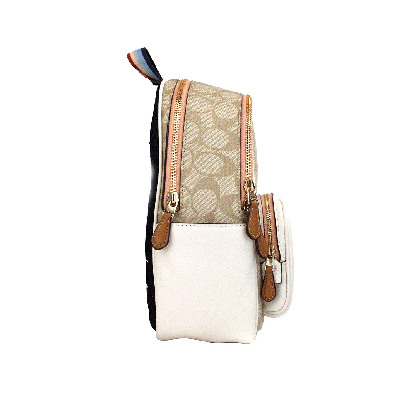 Mini Court Signature Pear Motif Shoulder Backpack Bookbag Bag Chalk Taffy - ventzia
