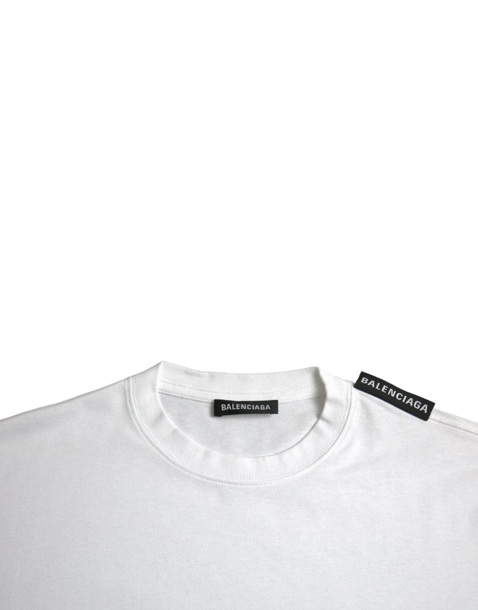 Off White Cotton Jersey Round Neck T-shirt - ventzia