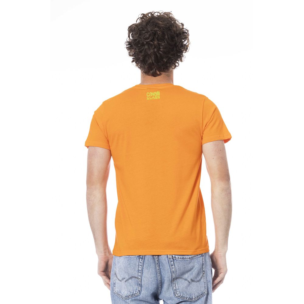 Orange Cotton Men T-Shirt - ventzia