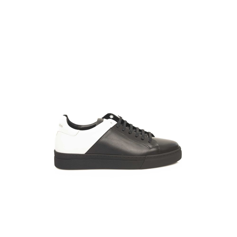 Black Cowhide Men Sneaker - ventzia