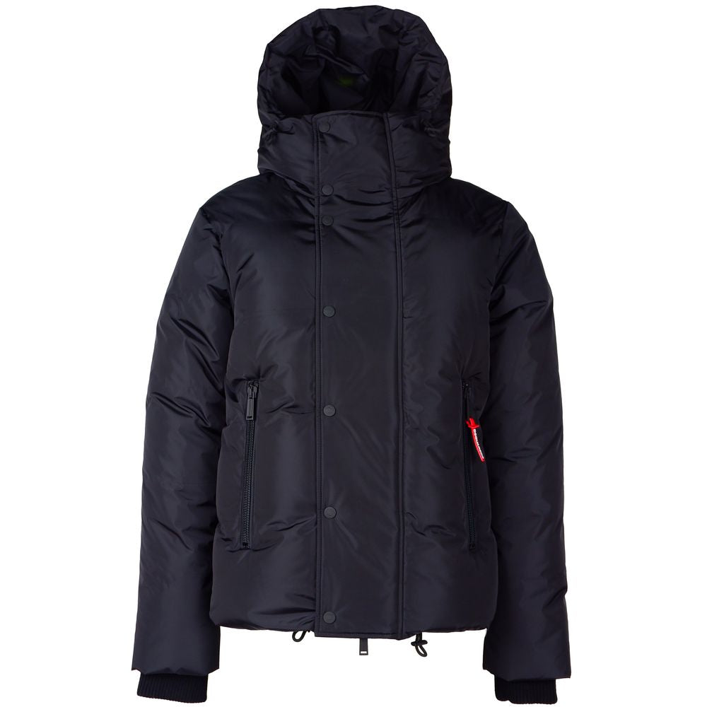 Black Nylon Men Jacket - ventzia