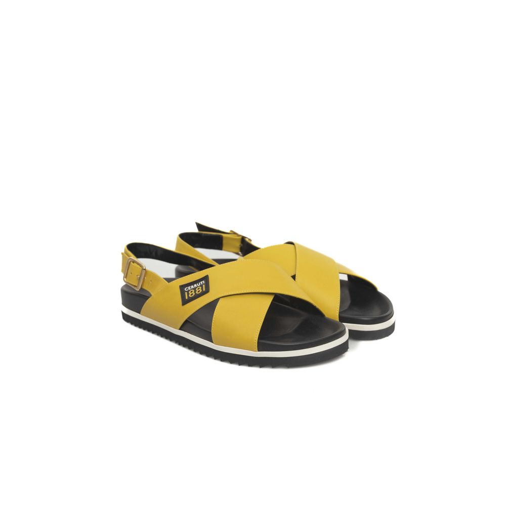 Yellow Calfskin Women Sandal - ventzia