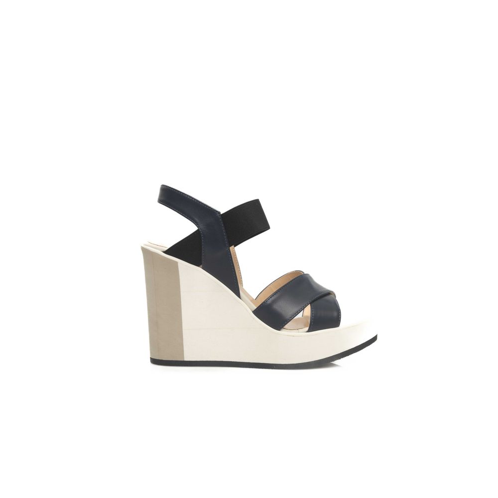 Blue Calfskin Women Sandal - ventzia