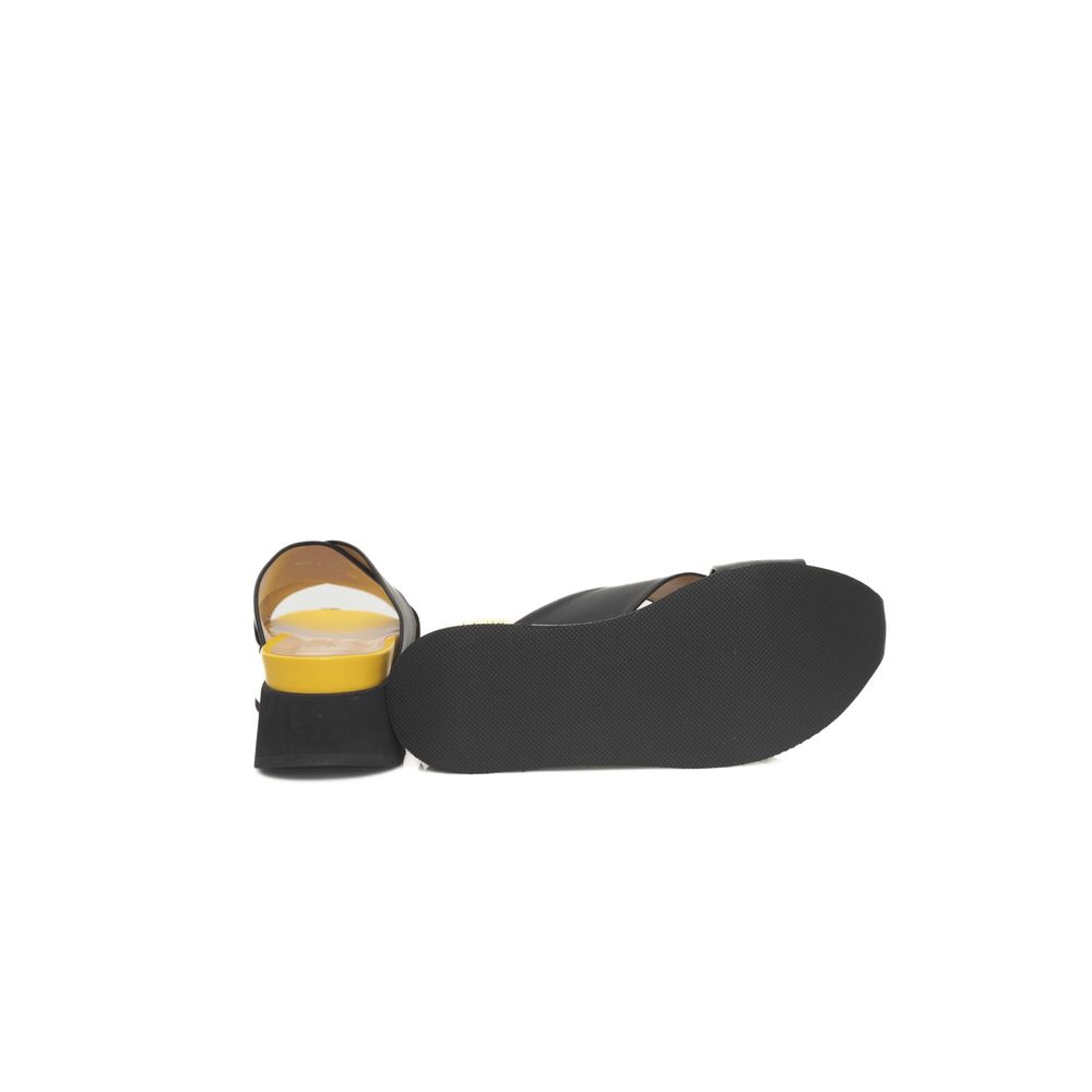 Black Calfskin Women Sandal - ventzia