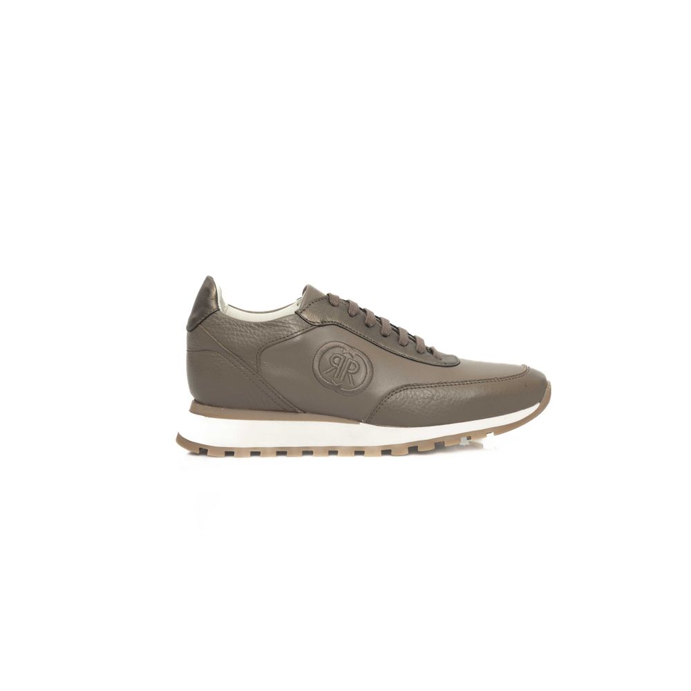 Beige Cowhide Women Sneaker - ventzia